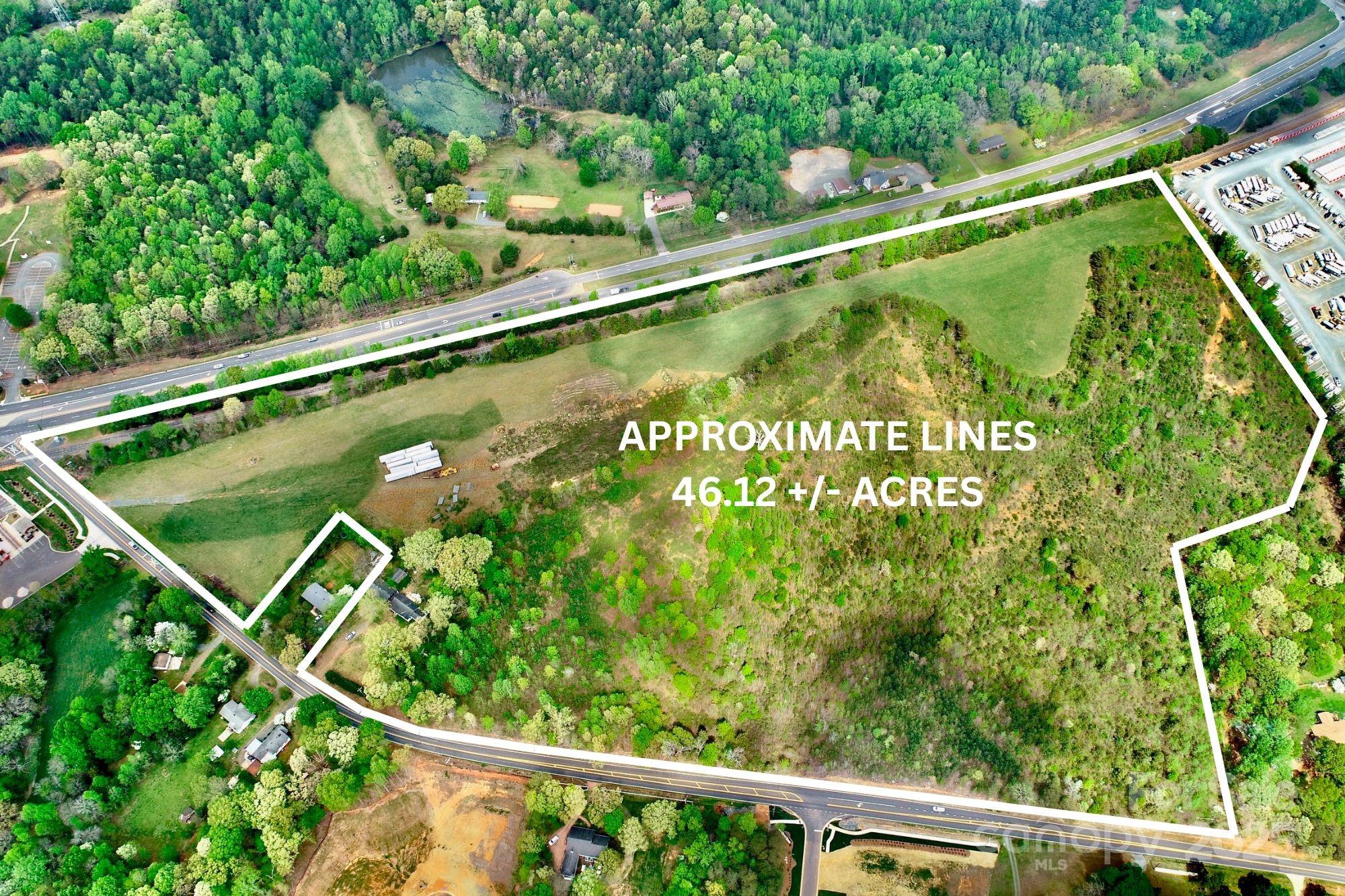 46+/- acres (3 Parcels) ideal for warehouses, Distibution center, or possible residential community. Corner of Albemarle Rd and Cabarrus Rd, easy access to 485. Currently Zoned Residential but has a good chance of rezoning use to Light Industial/commercial with the Mint Hill Planning Department.  Parcels 139-402-03A (3.49 Acres) +139-402-03B (41.58 Acres) & 139-404-02 (1.05 Acres)