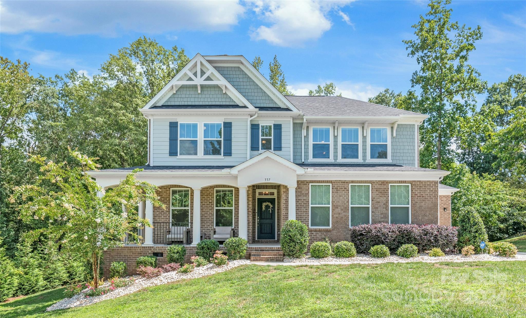 Imagine waking up, surrounded by over an acre of pristine land, where the only sounds you hear are the whispers of the wind through the trees. This 2021-built 4-bedroom, 2.5-bathroom gem sits on a spacious 1.01-acres, offering modern comfort and rural freedom with no HOA. The charming brick exterior and inviting wrap-around porch set the stage for tranquility within. The kitchen boasts ample counter space, large island, double ovens, and a gas cooktop—perfect for any culinary endeavor. The open living room, complete with a cozy fireplace, is ideal for relaxing or entertaining. The main floor primary suite features a large soaking tub, separate shower, and a spacious walk-in closet. Upstairs, you'll find 3 additional bedrooms, loft, AND a bonus room.

Outside, your sprawling backyard with a wooded canopy offers the ideal landscape. With the flexibility of no HOA, you have the opportunity to create the lifestyle you’ve always envisioned.