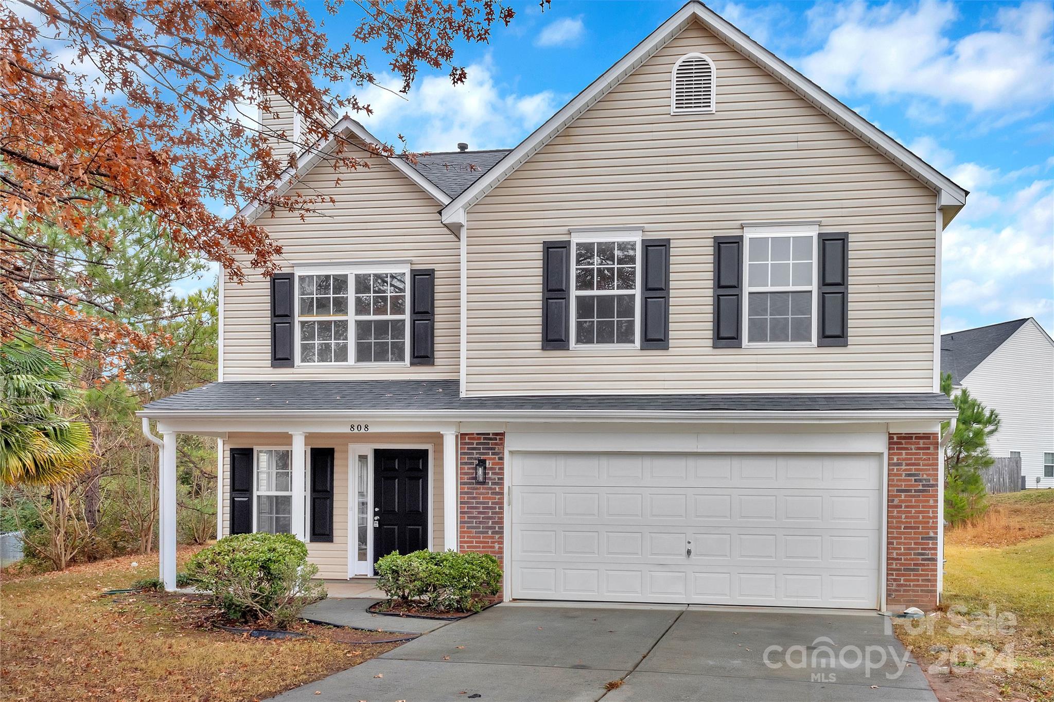Stunning Home just RENOVATED located in a Cul-de-sac lot! Upgraded fixtures and hardware throughout the home. Walk onto Designer LVP Flooring throughout the Main Floor. OPEN FLOORPLAN! The Great Room is paired with the Formal Dining Area and features a FP and Ceiling Fan. Kitchen features Upgraded Granite Countertops, NEW SS Appls, Kitchen Island, Pantry. White Cabinetry with a Breakfast Area. A Half Bath lies just off the Main Living Area. Upstairs: The Primary Bedroom is HUGE with Vaulted Ceilings, Walk-in Closet & Ceiling Fan. Luxury Primary Bath features Dual Granite Vanity, Garden Tub and Separate Shower. 3 Guest Bedrooms are all a great size. Guest bathroom features a Granite Vanity with Tub/Shower Combo. Laundry is also on this floor for your Convenience. The home opens up to a great backyard with a small Concrete Patio. Features like the covered Front Porch and Two-car Garage complete this listing!