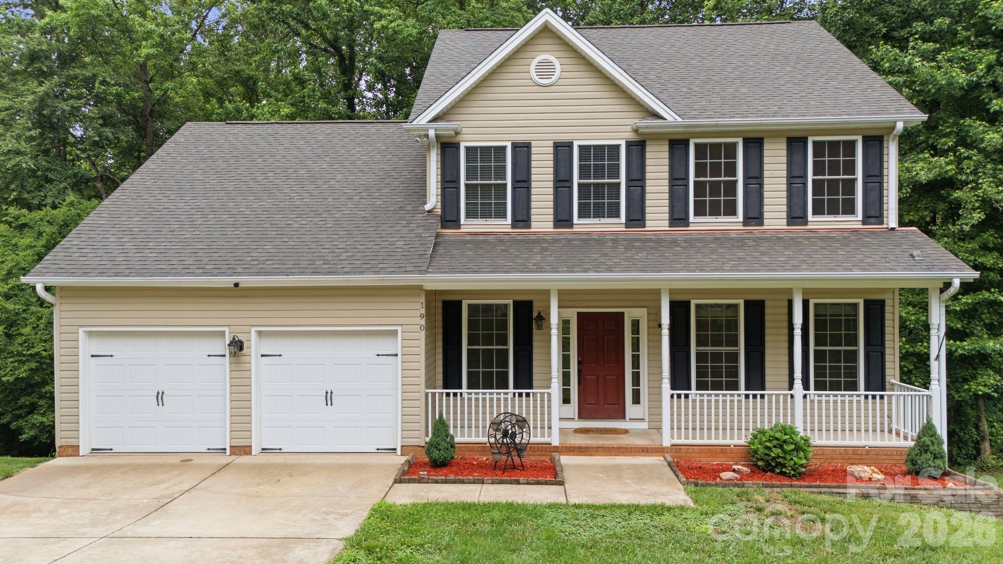 Welcome to your dream home!  Discover your perfect retreat in the stunning two-story home located in desirable Troutman, North Carolina just minutes from Lake Norman State Park! The spacious residence features a total heated living space of 3449.59 ft.² and sits on half acre, all in a beautiful, serene neighborhood with no HOA! Upon entering, you’ll be greeted by a bright and inviting main level, complete with a beautiful kitchen featuring granite countertops, a cozy dining area and a spacious living room, the perfect setting for gatherings and every day living. The convenience of a half bath adds to the functionality of this level. Venture upstairs to find the luxurious primary bedroom, which boast an en-suite  full bathroom with the relaxing garden tub. This also includes two additional bedrooms, a versatile, bonus room, and another full bath, offering ample space for family and guests. Enjoy outdoor living on the lovely back deck, which overlooks a peaceful, wooded area ideal for morning, coffee or evening relaxation. The property also features a charming rocking chair, front porch, along with spacious two car garage for all your storage needs. This home’s beautifully finished basement has more versatility, providing a bonus room with walk-in closet, a full bath and kitchenette perfect for extra guests.(The finished basement is Unpermitted). Outside, you’ll find a well-maintained yard adorned with lovely trees along with a 24 x 30 metal out building that serves as a workshop or additional storage or two car garage featuring its own private concrete driveway. Experience the best of both worlds space, peaceful, living in scenic neighborhood, yet still close to the recreational opportunities offered by Lake Norman State Park and the vibrant downtown Troutman area. Don’t miss your chance to make this incredible home yours! Schedule a showing today.
For more space and privacy there is also an opportunity to buy the 0.55 acre lot beside the home see mls #4385323 giving the new owner over an acre of land.