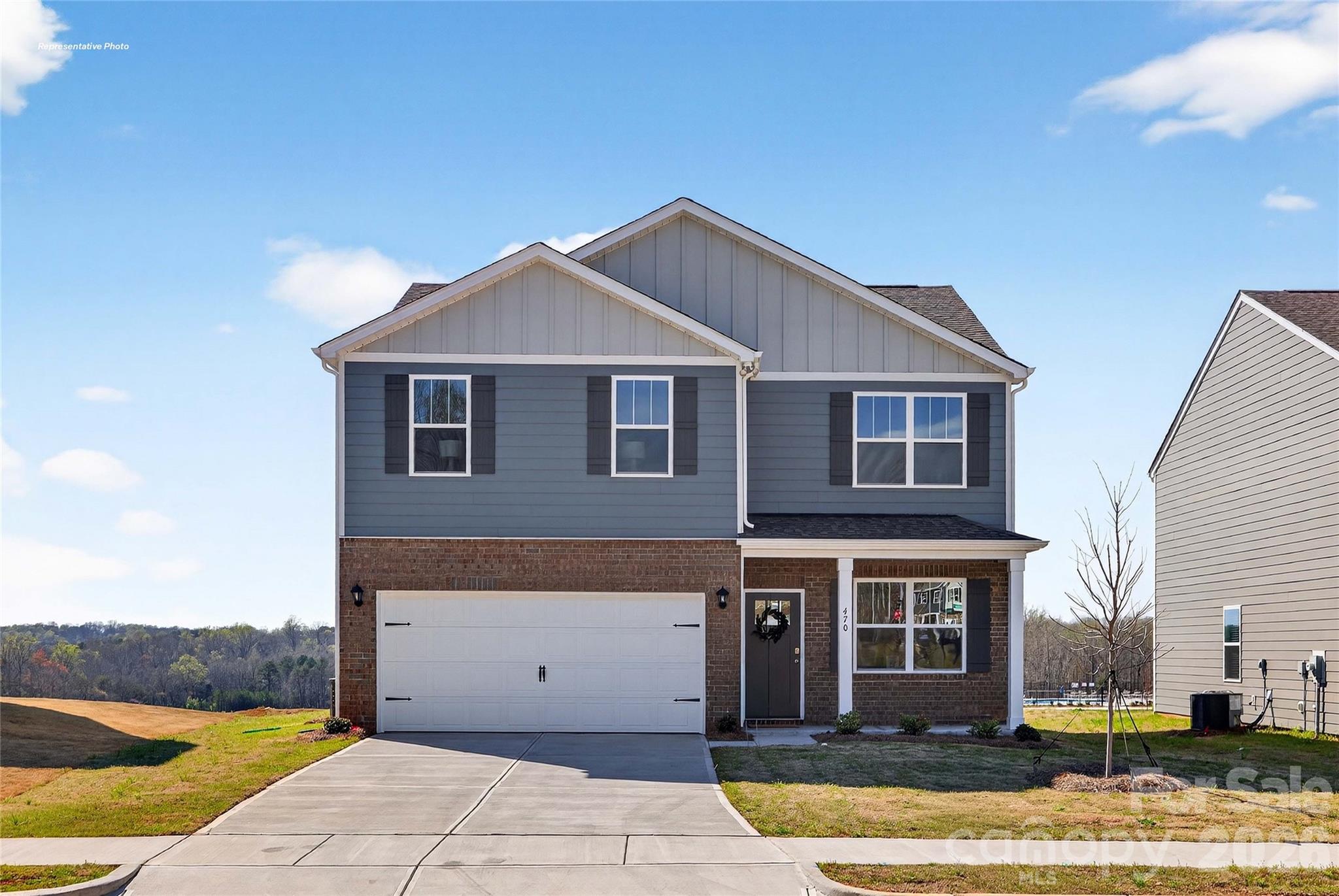 Beautiful and spacious 2 story 4 BR/2.5 BA home. Ready June/July Community with Pool Amenities. Kitchen overlooks dining area and family room. Soft close cabinets and stainless steel whirlpool appliances. Electric corner 50' fireplace in living room. Study/Office room downstairs for private workspace. Stairs with landing for easy walk up to 4 spacious bedrooms. Lots of closet storage throughout the home. Great size guest rooms. Large Primary suite. Walk-in shower, double vanity, and walk-in closet. Community with Pool and Tot Lot is surrounded by a beautiful tree line, home includes James Hardie board siding with vibrant colors, This home in an incredible value with all the benefits of new construction and a 10 yr. Home Warranty! Home Is Connected SMART Home package included has programmable thermostat, Z-Wave door lock and wireless switch, touchscreen control device, automation platform, video doorbell.