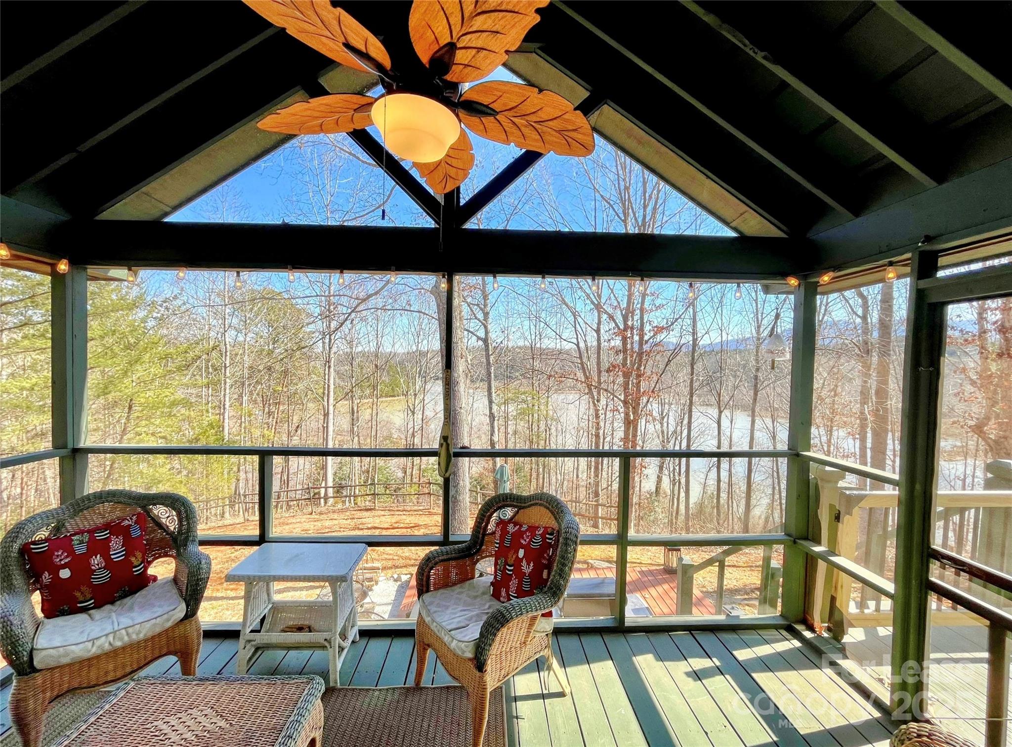 Live like your on permanant vacation in the mountains in this just right log cabin overlooking Lake Adger. Front porch, screened porch, and back deck with wooded scenery and long wide lake views all around. Recently remodeled, this delightful cabin couldn’t be more neat, clean and comfortable. 2BR + 2BA, open living room, stone fireplace, nice kitchen and dining area.  Good internet to work from home. Lake Adger is a beautiful community with walking and horse trails (ok for dog walking). Lake Adger is a ‘quiet’ lake for kayaks and pontoons. Lake Adger is just south of Lake Lure.  Tryon International Equestrian Center is about 30 minutes, as are The small towns of Columbus and Tryon.  Airports nearby are Asheville and Charlotte. Available unfurnished. No drive by please. Showings by appointment.