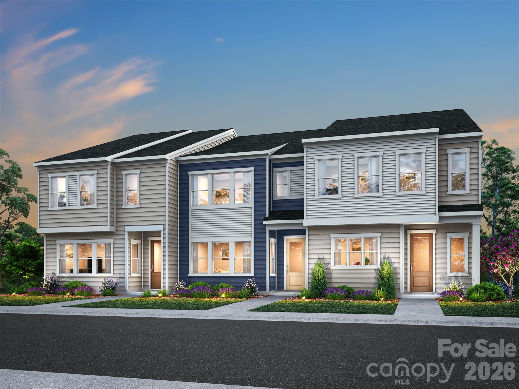 Located in Ellis Townes just minutes from I-85, 8328 Discovery Lane offers the Douglas plan, a three-bedroom, 2.5-bath townhome with 1,854 square feet of thoughtfully designed living space built for entertaining, productivity, and everyday comfort. A flexible loft, walk-in pantry, dedicated laundry room, primary water closet, and walk-in closets keep daily life organized, while 9-foot ceilings on both floors and a kitchen island perfect for casual meals or gathering friends give the home an open, welcoming feel. The gourmet direct-vented kitchen, oak box stairs with open rail, and fully tiled primary shower with seat bring elevated finishes throughout, while a drop zone off the entry keeps everyday essentials in their place. The EV-ready rear-load two-car garage with a storage nook and two-car driveway add practicality, and a fenced front yard and James Hardie exterior siding bring lasting curb appeal. A Smart Home technology package rounds out a home designed to perform as well as it lives. With an anticipated move-in date of October 2026, there is still time to personalize your finishes alongside an expert design team and track every milestone through a one-of-a-kind app. Photos are representative.