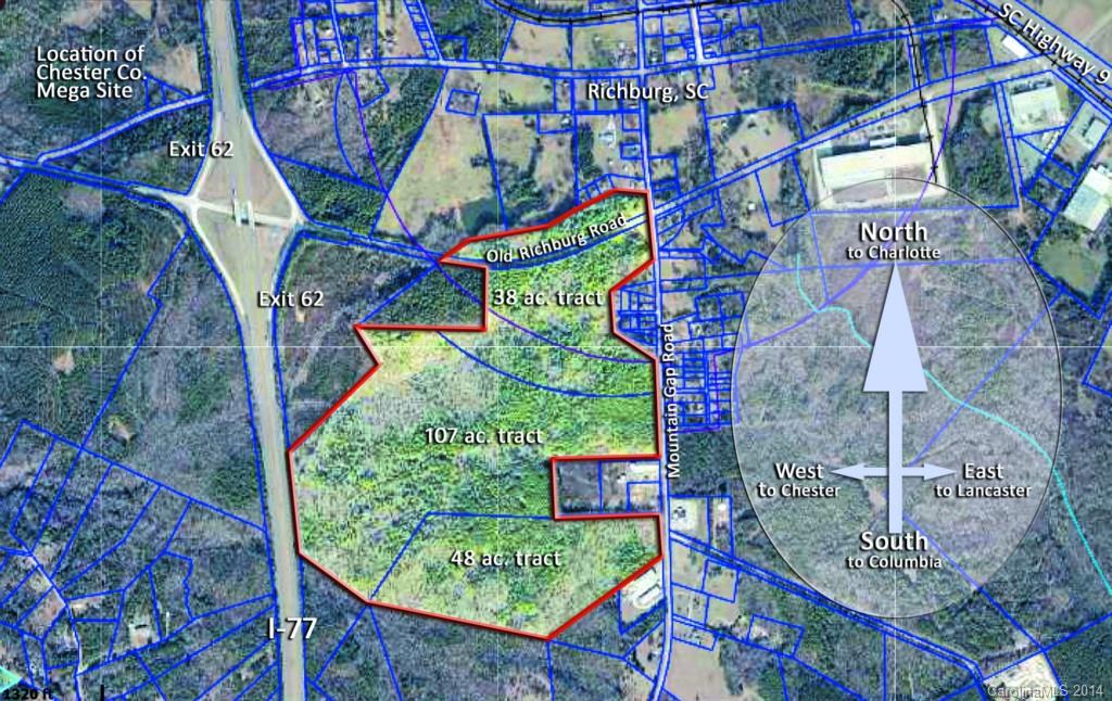 This pristine forested tract offers a wonderful investment opportunity to the forward thinking land buyer. The Property can be accessed less than ¼ mile from I-77 at interchange #62, and is situated in close proximity to the new Giti Tire manufacturing facility.  The site has a rolling topography with tree coverage on all areas.  There does not appear to be any drainage problems and the property is not located within any flood areas. It appears the site is not encumbered with any easements.