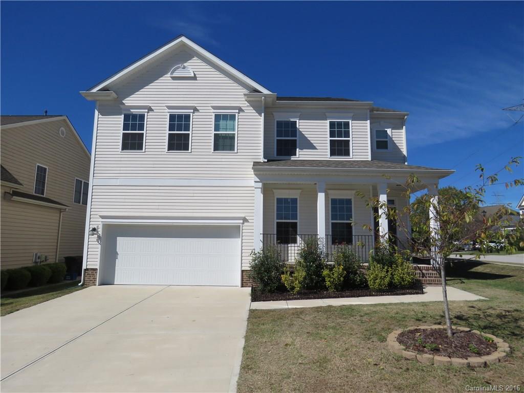Home features all hardwoods and tile throughout. 4 bed, 2.5 bath, huge walk-in closets in all bedrooms.  Open floor plan, eat-in kitchen, family room with flex space. Beautiful southern front porch.  Community features pool and playground. Easy access to I-77. Great location!