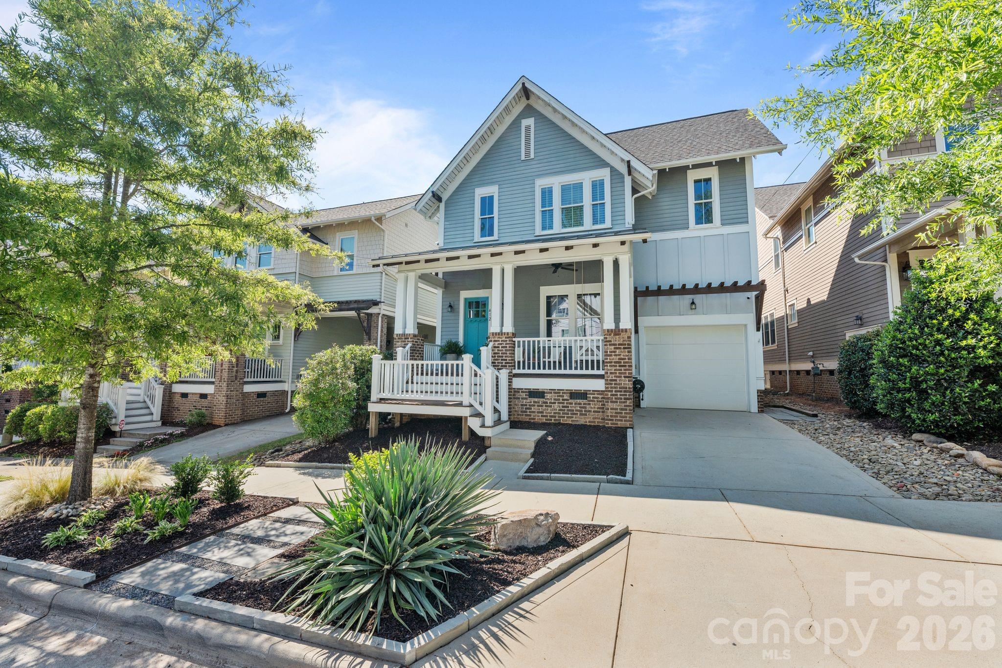 OPEN HOUSES: Friday, 6/19 from 6-7 pm & Saturday, 6/20 from 12-2 pm! A charming front porch welcomes you to this wonderful home nestled in the heart of Cherry. The open and spacious main floor offers 10 ft ceilings, hardwood floors, and a dedicated office space. The chef's kitchen has been thoughtfully upgraded and is anything but ordinary. Featuring Wolf appliances, double wall ovens, and a top of the line Vent-A-Hood, it's the kind of kitchen serious cooks dream about. Far from a standard builder-grade space, it delivers a true culinary experience. Outside, a sunken covered patio designed to integrate with the yard, creating a seamless indoor-outdoor flow. Surround sound in both the family room and on the patio creates the perfect atmosphere for entertaining. Upstairs, the primary bedroom features a spacious closet expertly designed with solid built-ins, an ensuite bath with dual shower heads, and an oversized linen closet. The attached garage leads to a generous mudroom complete with custom built-in cabinetry. Prime location convenient to Uptown Charlotte, just moments from Trader Joe's, the Metropolitan, & all that the vibrant Cherry neighborhood has to offer.