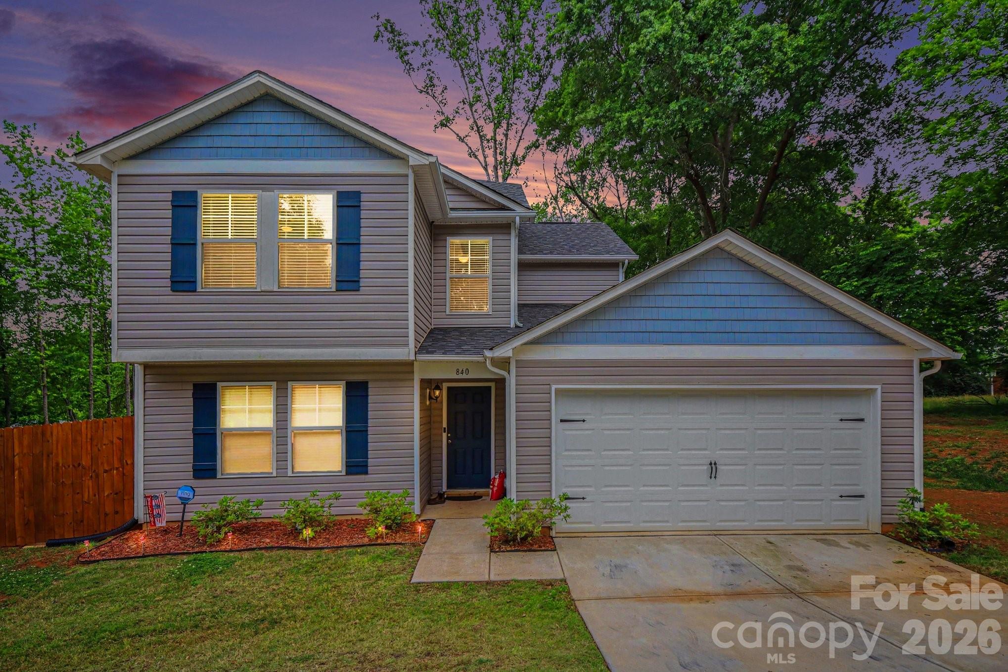 Welcome to 840 Carver St in Shelby NC.  A practically brand new 2024 built, 4-bedroom 3 full bathroom home with 2230 SqFt of heated living space!
  Located in immediate proximity to downtown Shelby's retail corridor and restaurants scene, 840 Carver St is also less than 1 mile from the nearest grocery store providing convenience and carefree living for your daily necessities.  Less than 20 minutes east you'll find the newest regional attraction at the Catawba Two Kings Casino and Charlotte Douglas International Airport is barely 45 minutes away.
   
  The home itself boasts an attached two car garage and thoughtful mudroom / drop zone along with a fenced yard on a .39-acre corner lot.  The floor plan is conducive for comfortable living standards with an open concept kitchen and family room, plus a secondary living room / study / parlor room for selective living options.   Modern kitchen appliances; oven, microwave and stainless-steel dishwasher, along with custom built in espresso cabinets provide luxury and style.   A large granite kitchen island with barstool seating offers alternative functionality for dining and entertaining.   
   
  Upstairs you'll find a spacious primary bedroom, dual walk-in closets and an ensuite bathroom with large double vanity and a separate tub - shower combo.  The 3 additional bedrooms are generously sized and offer flexibility for a home office or guest / family living. 

  Stepping outside you'll find a covered back patio providing a convenient and secluded outdoor living area for multiple seasons.  Don't miss this chance to make this sizable 4 bedroom 3-bathroom home yours today!