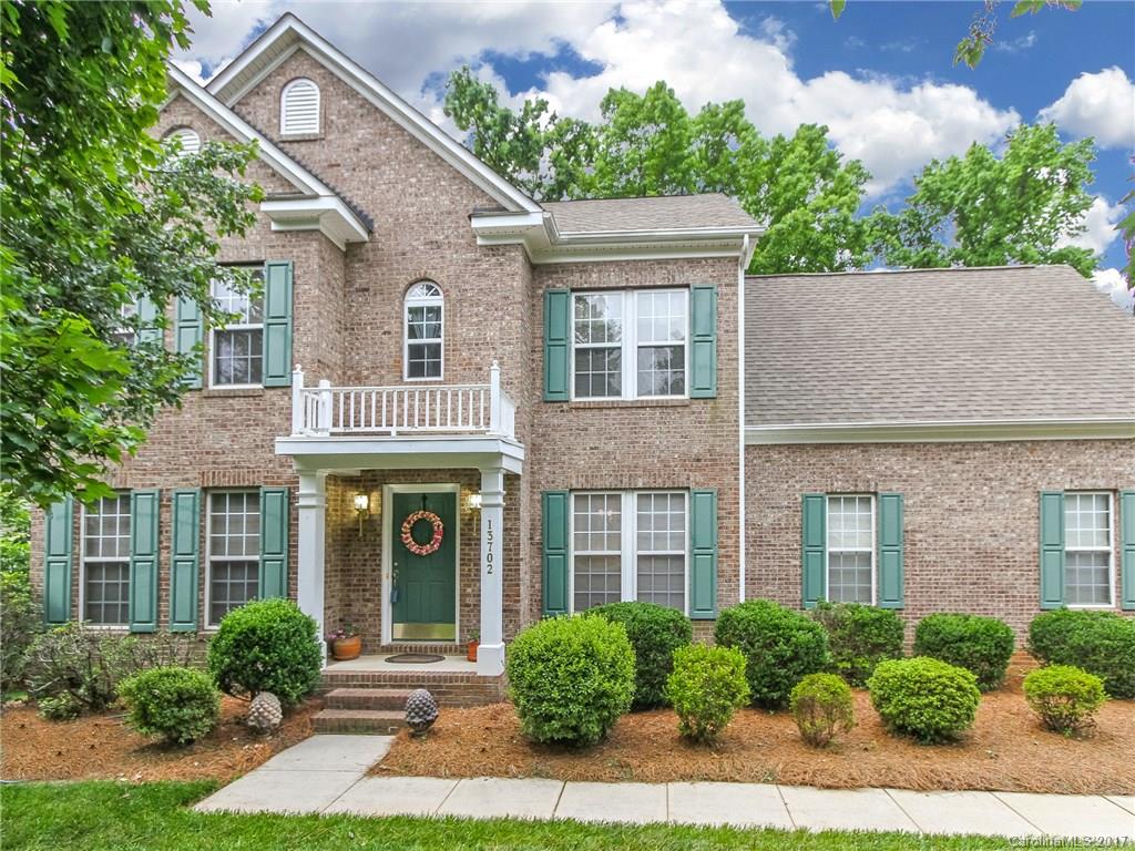 Stately 4 Bedroom home on large corner lot.  Located in the heart of Ballantyne just minutes from Ballantyne Village and Pineville Mall shopping and dining.  24x24 side entry garage plus extra off-street parking. Formal dining, living, family room with fireplace, breakfast nook, kitchen w/ gas convection range, screened porch & rear deck on first level.  4 BR’s upstairs plus an office/bonus room. Roof (2011). Gas water heater (2012). Termite Bond. Quick possession! Walking trails in community.