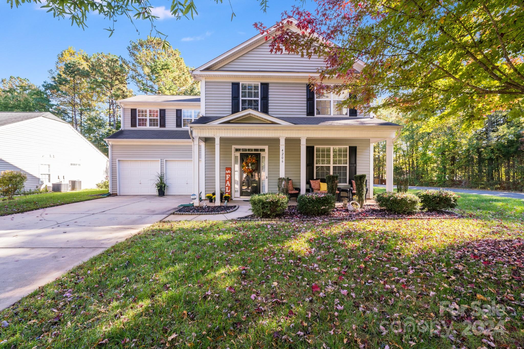 Welcome to this charming 2 story home nestled in highly sought after Legacy Park! This extremely well maintained property is located on a corner lot that backs up to a peaceful wooded area giving you a little more privacy. As you walk in the foyer with hard wood floors, you will be welcomed by an inviting family room perfect for entertaining. The spacious kitchen with granite countertops and a raised bar opens up to a morning room full of natural light. The large bonus room on the upper level can have many uses, such as a home office, gym or even a 4th bedroom! The lovely owner's suite comes with a relaxing garden tub in the bathroom. The laundry closet is conveniently located near all the bedrooms on the 2nd level. The community has resort style amenities such as a large pool, walking trails, clubhouse and a pond. Schedule your showing today!