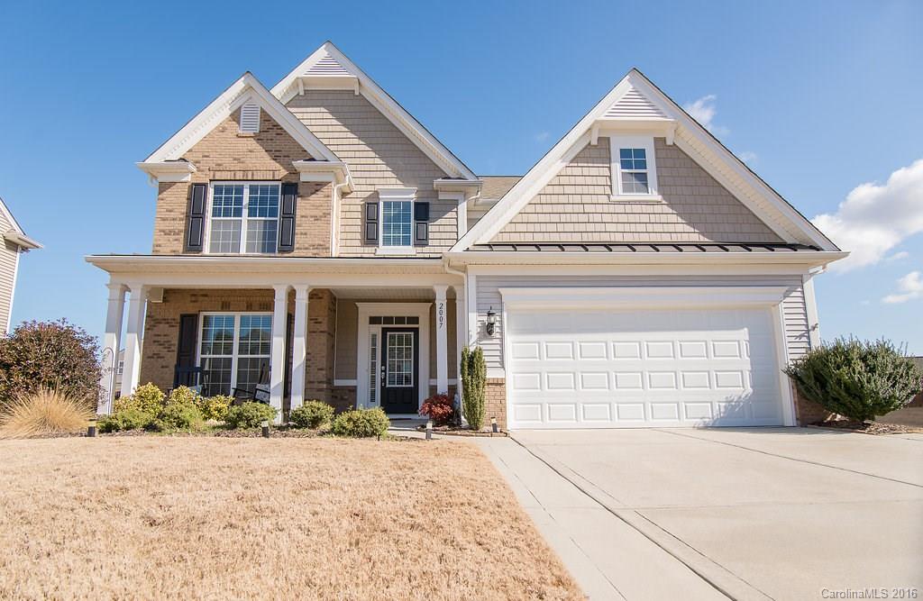 Cul-de-sac lot with front porch, fenced yard, custom paver patio, gas fireplace, hardwood floors, gourmet kitchen, bedroom on main, three additional bedrooms upstairs AND a bonus room! Wainscoting in dining room, granite countertops, open floor plan.