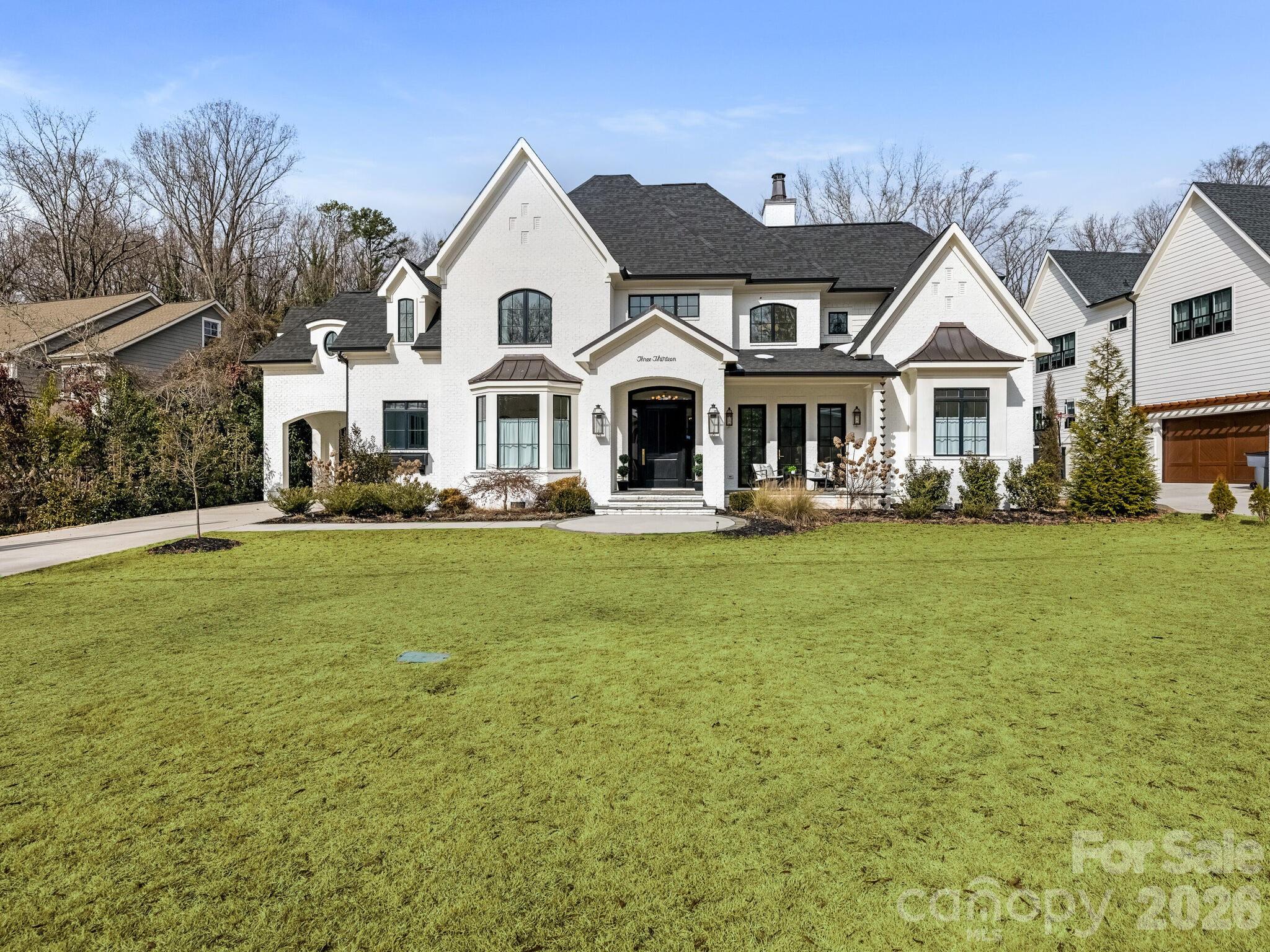 Beautiful custom home in desirable Cotswold features superior architectural detail & finishes throughout!
Inviting covered front porch and porte-cochere with side entry. Excellent floor plan with effortless flow, 7" white oak hardwood floors, high ceilings, handsome millwork and gracious living areas.
Refined yet relaxed family room offers precast fireplace and built ins. The open living and dining areas connect to the kitchen designed for cooking and friendly gatherings. Chef’s will enjoy the large island, apron front sink, gas range, 2 dishwashers and an abundance of cabinetry. Flex space off kitchen is perfect for a home office or playroom. The primary suite is located on the main level with a fireplace, sitting area, luxury bath with soaking tub and steam shower and private courtyard.  The upper level offers a loft area, 3 spacious secondary bedrooms, bonus room and rec room. Large laundry room, drop zone and great storage.  The patio overlooks the pool and private rear yard providing wonderful outdoor living! 2 car attached garage.  1 car detached garage with finished guest house and pool bath that is not heated. A must see!