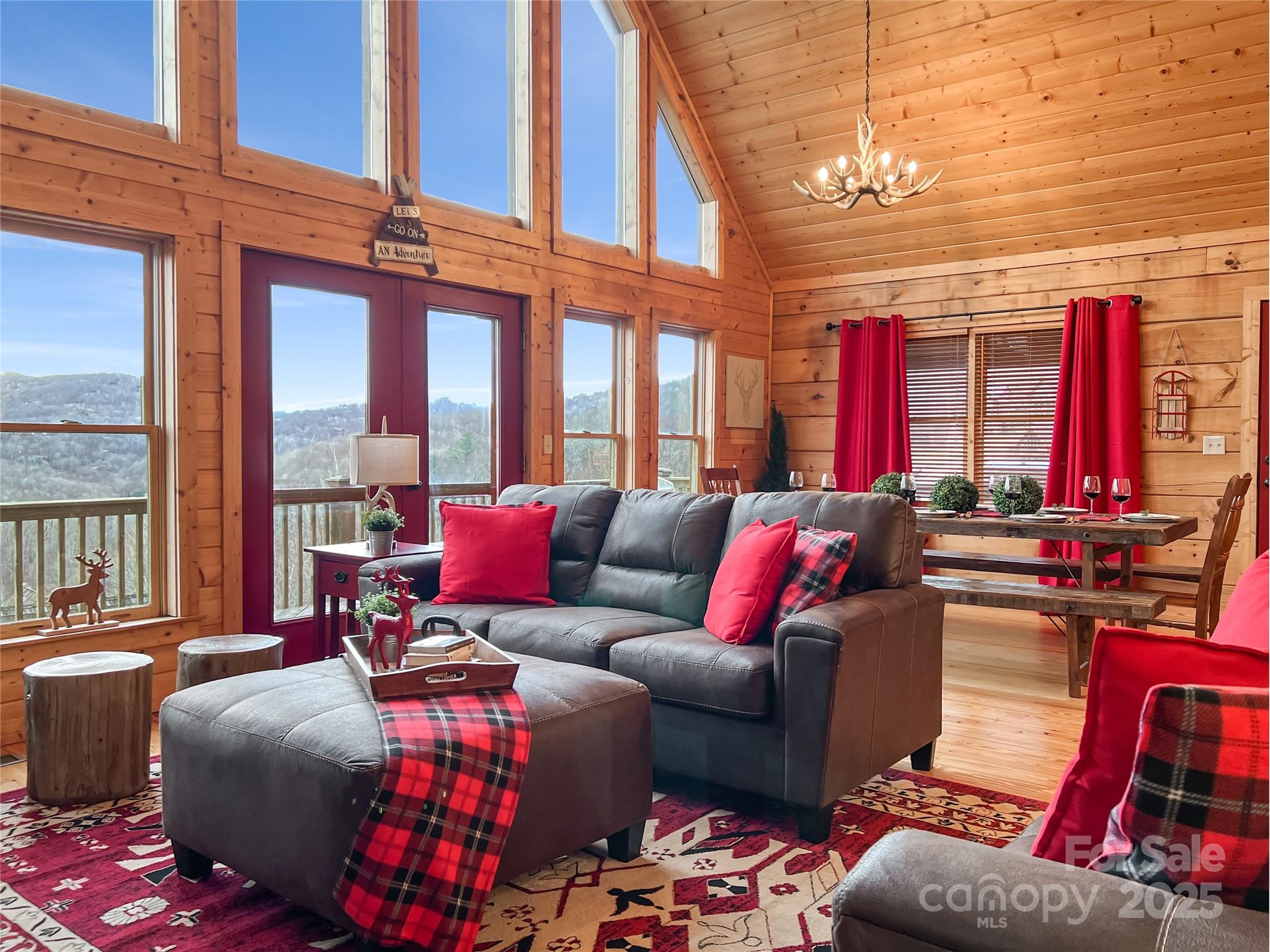 Don't miss this amazing opportunity to own a top performing vacation rental atop Scenic Wolf Resort! This updated and well-maintained cabin boasts an impressive booking list over the last two years, and is being sold fully furnished. Exceptional long-range and layered mountain views are showcased from the open-concept main living spaces, and on two levels of decks. Recent improvements include a metal roof in 2023, HVAC in 2024, kitchen updates, interior painting, new cabinets, updated bathrooms, patio door replacement, exterior log treatments, deck treatments, and thoughtful furnishings throughout. The outstanding location is only moments from Hatley Pointe Ski Resort, where significant investments are being made to enhance the guest experience during all 4 seasons. Sellers are a professional management company and are happy to assist a new owner with management or the transition. The property is frequently rented, so please schedule your showings with advance notice. Log cabin bliss!