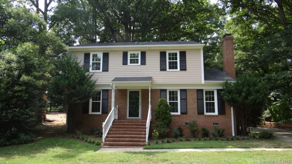 Beautifully updated home on a private lot in Windrow Estates!  Large open kitchen features granite counter tops, and all new stainless steel appliances.  New hardwood floors, new carpet, new HVAC, and new tile in the tastefully updated bathrooms.  French doors off the kitchen opens to a large private wooded backyard with storage shed.  Great home with community pool, clubhouse, playground, lake, and walking/equestrian trails.