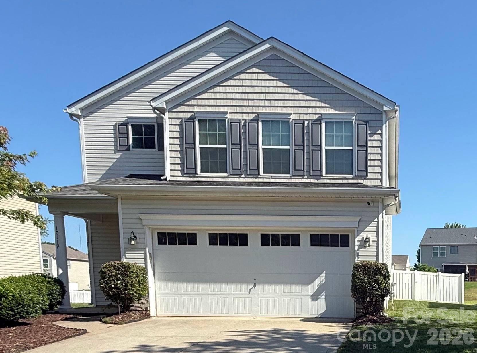 Stunning 3 BR, 2.5 BA home in Charlotte's Woodbury! Built in 2010, this 2,392 sq ft property boasts a modern open floor plan, a main-level office, a 2-car garage, a new roof and a secure fenced backyard. The kitchen shines with granite countertops and a pantry. Upstairs, discover a large primary suite with generous closet space alongside sizable bedrooms. Conveniently located near major highways, retail centers, hospital and local schools. Move-in ready and waiting for your personal touch!