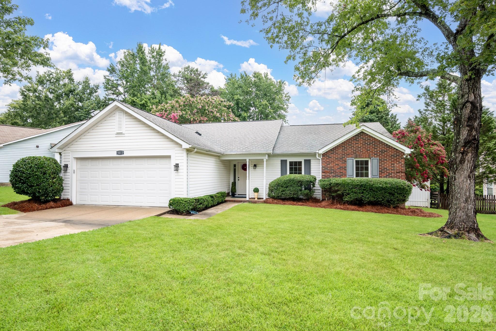 ***Get ready to check your boxes of "must-haves"!  Move-in ready and extensively RENOVATED in 2026!***  This beautifully updated 3 bedroom, 2 FULL bath home sits on a quiet CUL-DE-SAC and features a 2-car attached GARAGE, FLAT yard, IN-GROUND POOL with concrete pool deck, 260-square-foot wood deck, pool storage shed, and 6-foot WHITE VINYL privacy FENCE and side gate.  Perfect for quiet mornings/evenings as well as for entertaining guests!  The cul-de-sac offers the privacy of less traffic in front of your home and the backyard fence and mature trees provide privacy as well. Filled with natural light, the home offers spacious bedrooms, a large primary closet, and peaceful pool views from the primary bedroom. June/July 2026 updates include REMOVAL OF ALL POPCORN CEILINGS, new EXTERIOR FRONT DOOR and PATIO DOORS, FLOORING throughout, baseboards & trim, PAINT throughout, both TOILETS & VANITIES.  QUARTZ countertops, SINKS & FAUCETS in kitchen & bathrooms! New light fixtures, ceiling fans, door knobs & hinges, bathroom hardware and HVAC registers.  Other recent updates or replaced mechanicals include 2026 POOL PUMP, 2026 pool supply storage shed ROOF and 2024 POOL LINER!  2025 new GARAGE DOOR OPENER.  2025 HVAC DUCT CLEANING.  2026 HVAC inspection resulted in replacement of the condenser fan motor.  260 sq ft DECK has fresh paint. Deck boards/steps inspection resulted in replacing some of the boards prior to painting.  2026 roof inspection resulted in replacement of a boot/repair in the area above the back right corner of the garage.  Fireplace has never been used and there are no known issues.  Great location in a tucked-away neighborhood of northeast Charlotte with quick access to major interstates, UNC Charlotte, hospitals, major employers, shopping and entertainment!  Agent-owned.