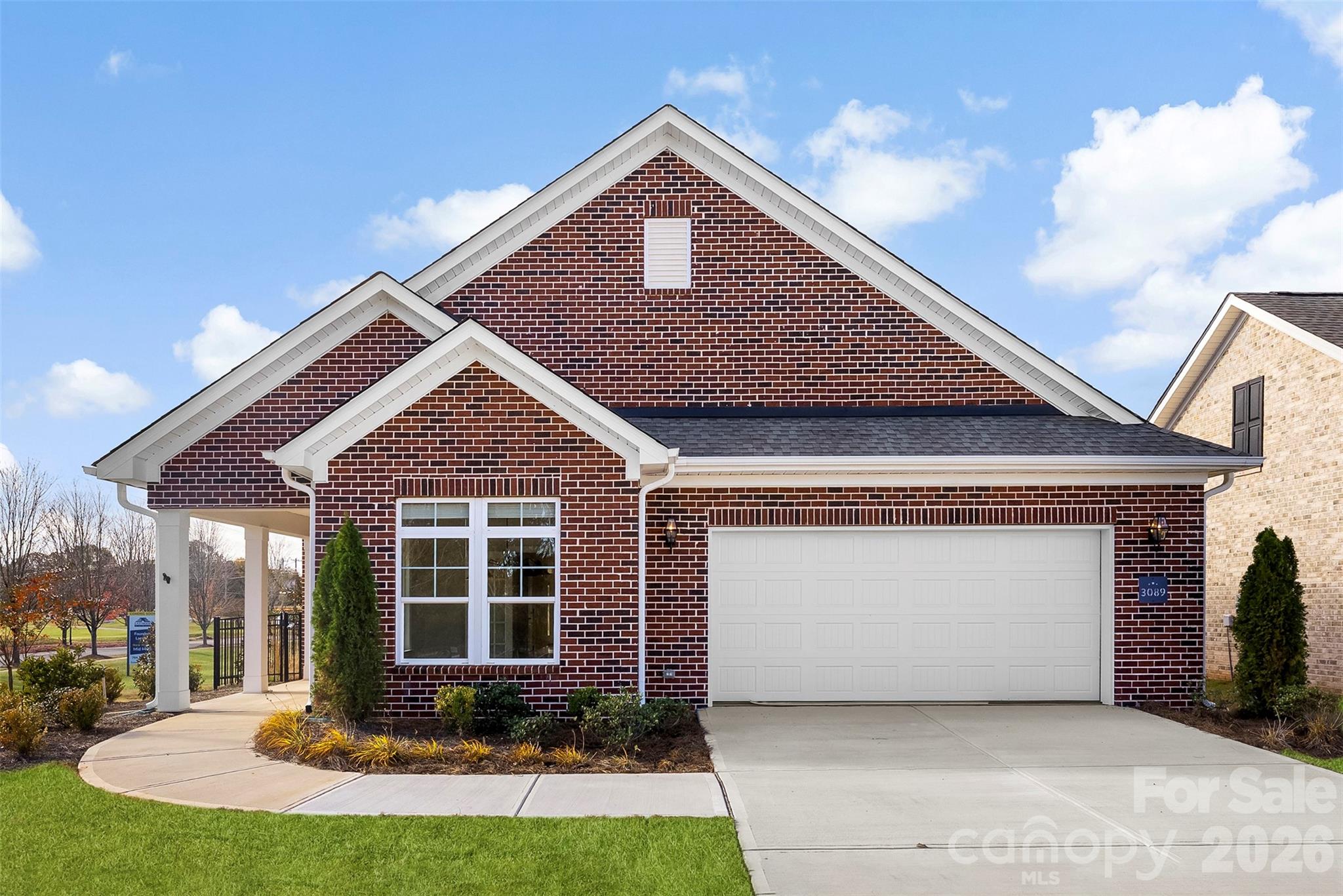 Huge reduction on these remaining homes!
Enjoy easy living in this beautifully crafted one-level brick home by NewStyle Homes LLC, located in a desirable 55+ community. Thoughtfully designed with an open-concept layout, this home offers two spacious bedrooms, two full baths, and a versatile office that can easily serve as a hobby room, study, or additional living space. The primary suite features a large walk-in tiled shower and generous closet space, while detailed trim work, elevated ceilings, and quality finishes add character throughout. Step outside to a partially fenced back patio that provides a comfortable setting for outdoor enjoyment. The attached garage, previously utilized as a builder's office, offers flexibility for storage, a workshop, or future conversion back to traditional garage use. Whether you're looking to simplify or simply enjoy low-maintenance living, this home delivers comfort, quality, and convenience all on one level.