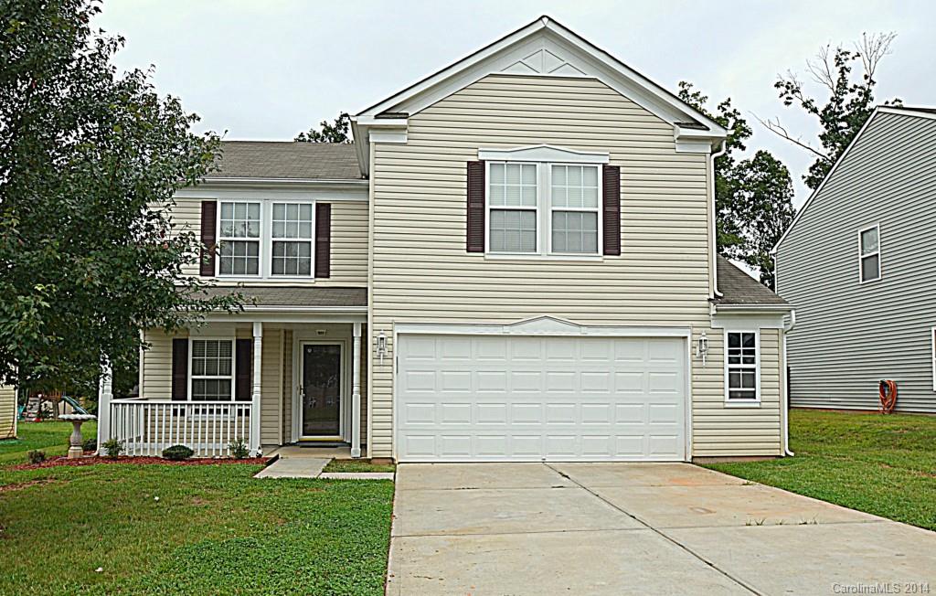 Move in ready! 4 bdrm/2.5 ba home that is well maintained.  Rocking Chair front porch! Formal dining room with chandelier! Spacious family room w/lots of windows.  Open kitchen and breakfast with plenty of counter top space. HUGE pantry!  Large back yard w/ privacy fence and nice patio for entertaining! Generous master bdrm w/private bath, his & her vanities & garden tub & impressive closet space! All bedrooms offer walk in closets! Garage w/additional storage. Close to I85 &shopping! Must see!