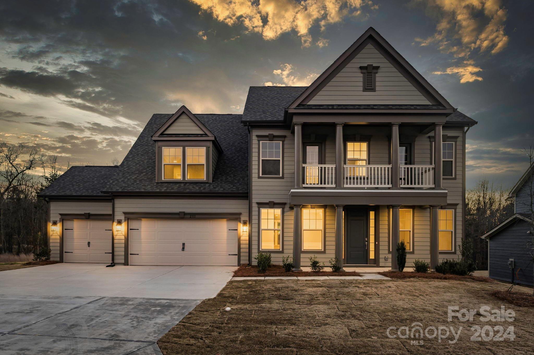 This house is strategically located near Ballantyne in a newer community. Enjoy the open-concept lifestyle plus the seclusion of this exclusive neighborhood surrounded by trees. The house features an office, dining room, breakfast nook, an amazing island, a covered porch, and five bedrooms including one downstairs with an on-suite bathroom and a bonus room for additional extra space. The primary bedroom showcases a large walk-in closet and double vanity in the bathroom, a separate shower, and a tub. My favorite feature is the balcony from the secondary bedrooms the shared bathroom with dual vanity and the spacious three-car garage! Blinds are already installed and the appliances are only one year old as the property. Let me know when you want to view it, you will love this place. Back on the market due to financing.