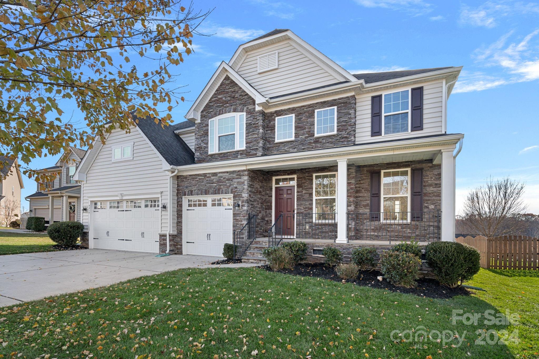 This exceptional 4-bedroom, 2.5-bath home with bonus room and main-level office is perfectly situated on a quiet cul-de-sac in Rosemont with oversized 3 car garage. The spacious primary suite features a trey ceiling, two walk-in closets, and a luxurious bath with an extra-large shower, dual shower heads, and separate controls. The gourmet kitchen offers 32-inch glazed cabinets, granite countertops, expansive island bar, a gas cooktop, double wall oven, stainless steel appliances, and a sunny morning room. The open great room with a gas log fireplace connects to a whole-home surround sound system, making it ideal for entertaining. The spacious bonus room adds flexibility, while the large walk-in laundry room and guest bath with a double vanity add convenience. Nestled on a hill, this home provides privacy and charm, all within minutes of top-rated schools, Rosemont offers resort style amenities w/ pool, clubhouse, tennis courts, basketball court, sidewalks, playground and green spaces!