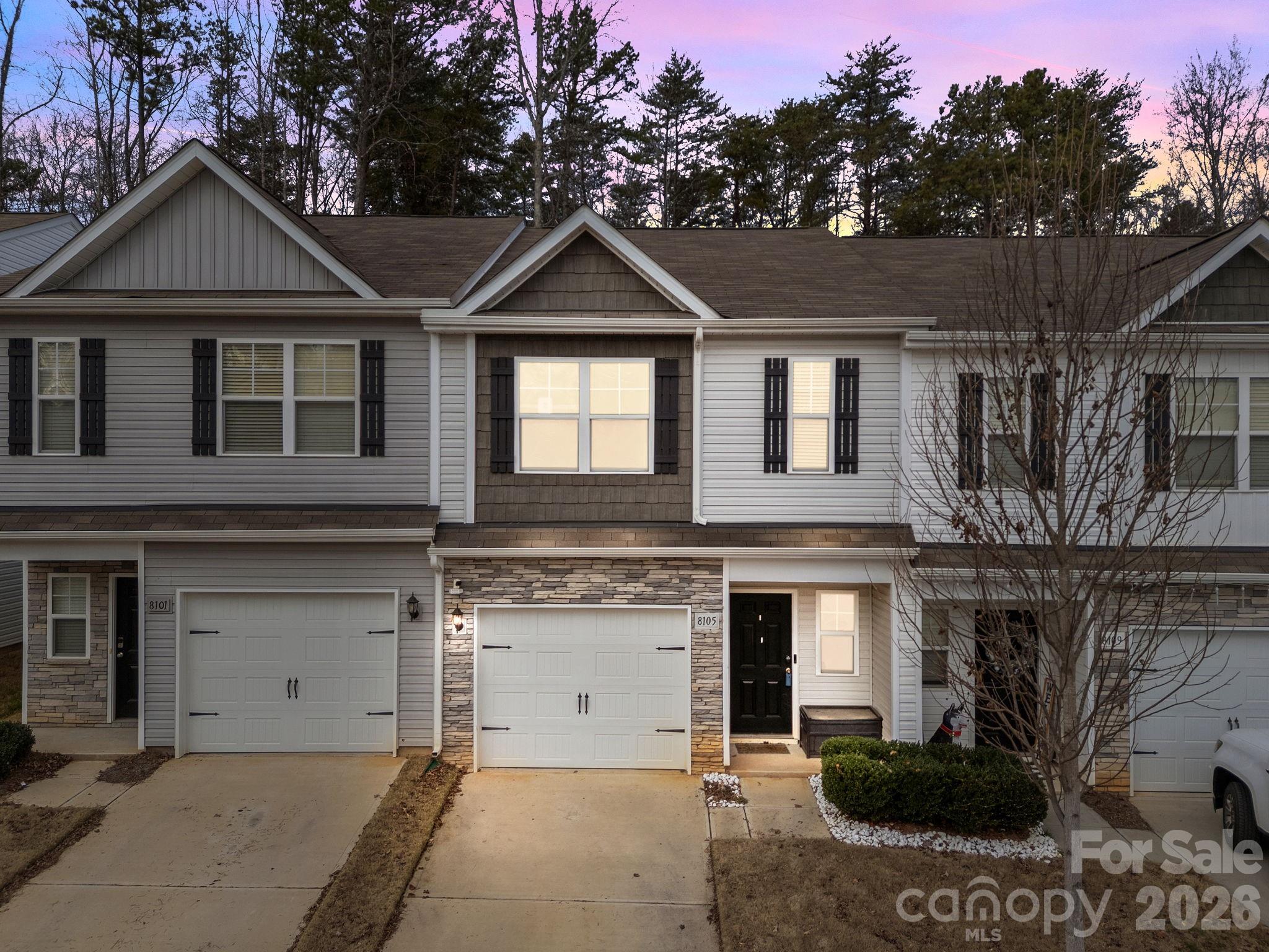 Nestled in the tranquil Townes of Kingstree community just off Harrisburg Road, this charming townhome offers comfort, convenience, and modern style. The first level welcomes you with a stunning contemporary kitchen featuring gleaming stainless steel appliances, luxurious granite countertops, and a well-appointed pantry—perfect for everyday living and entertaining.

Upstairs, you’ll find a thoughtfully designed layout with all three bedrooms offering both privacy and easy accessibility. One secondary bedroom provides flexible use as a guest room, home office, or creative space. The spacious primary suite serves as a true retreat, complete with an elegant en-suite bathroom and a generously sized walk-in closet.

Additional highlights include an attached single-car garage and low-maintenance living, with the HOA covering exterior maintenance such as gutters, roof, landscaping, trash, and recycling.

Residents enjoy community amenities including a swimming pool, playgrounds, and scenic walking trails. With quick access to major highways, commuting to Uptown Charlotte is simple and efficient.

Don’t miss your opportunity to own this beautiful home—schedule your private tour today!
