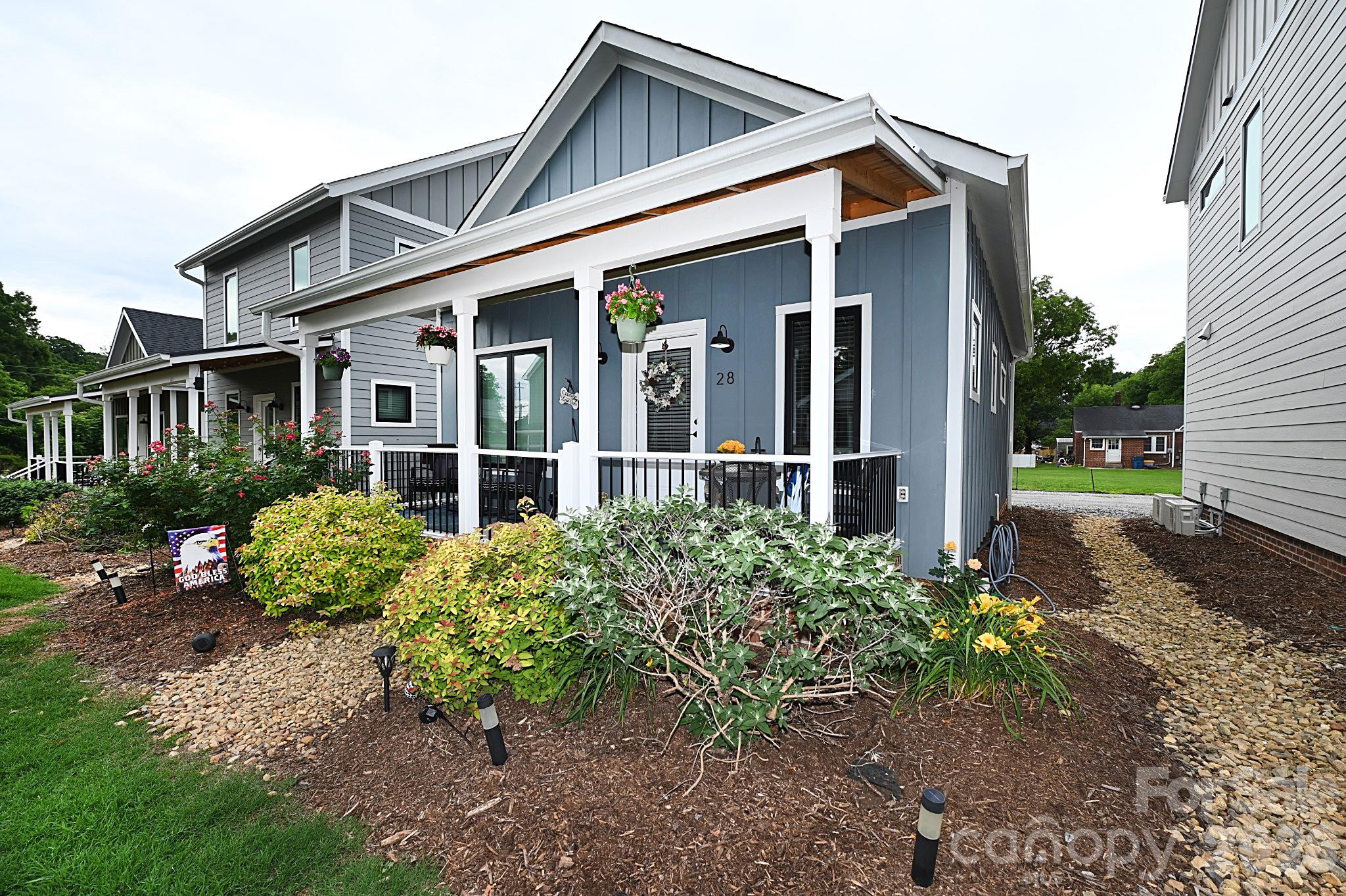 Looking to down size or just ready to own your home. This one level open floor plan starts you off with low utility bills, great location near shopping and hwy 321, low maintenance and more. Kitchen has a  custom island that is negotiable. The front porch has upgraded railing overlooking the shared green space. Don't miss out on this opportunity to have low maintenance living. Schedule your showing today!