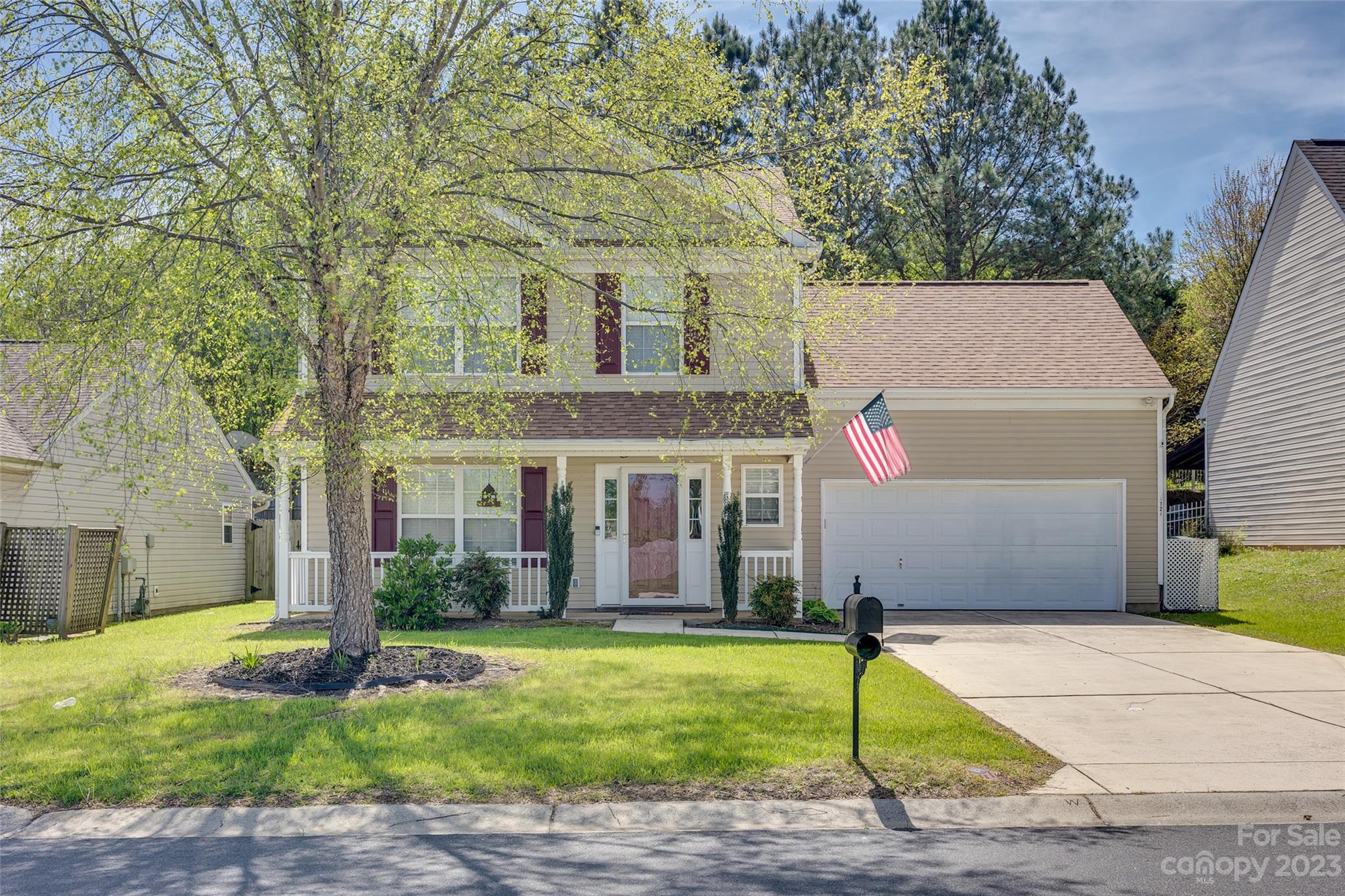 Beautiful home in desirable Clover Meadows. The main floor of this home features a large kitchen with work island, dining room, living room with gas fireplace and built ins as well as laminate flooring.  The second floor features a large primary bedroom with a stand-up shower, updated double sink vanity, garden tub, tiled floors, primary walk-in closet, a bonus room and two secondary bedrooms.  The backyard has a covered deck and fenced yard with plenty of space and privacy to make it your own oasis.  Convenient location to Lake Wylie, Gastonia and Clover.