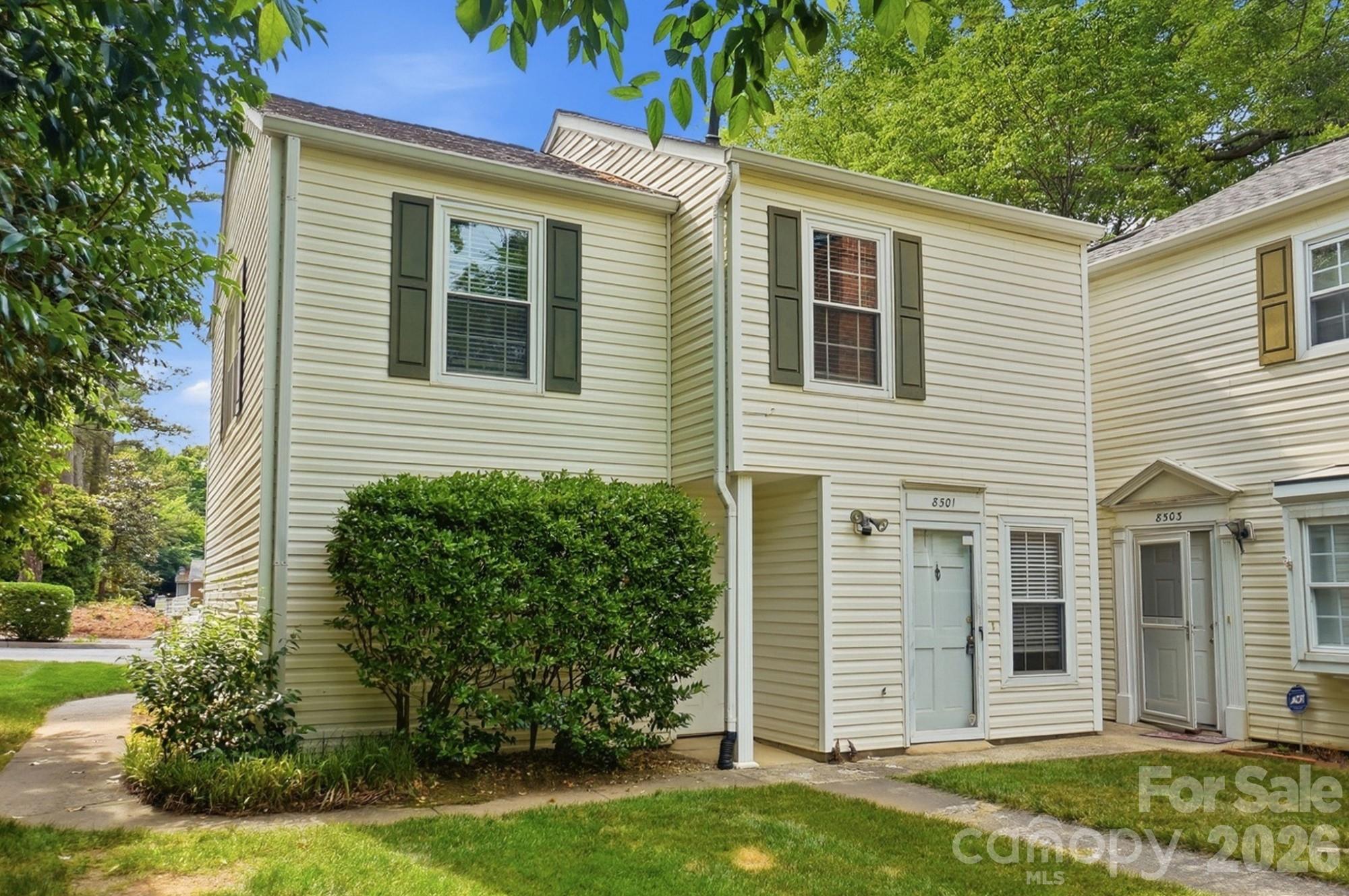 Centrally located 2-bedroom, 2-bathroom condo. Less than 2 miles from Carolina Place Mall, restaurants, I-485, Atrium Health and conveniently located between Ballantyne and South Park. Walking distance to the McAlpine Creek Greenway. 2nd floor living area features beautiful flooring and large bedrooms. Large deck for relaxing, looks out upon mature trees. Attached one-car carport provides great convenience for covered entry. Fantastic location!