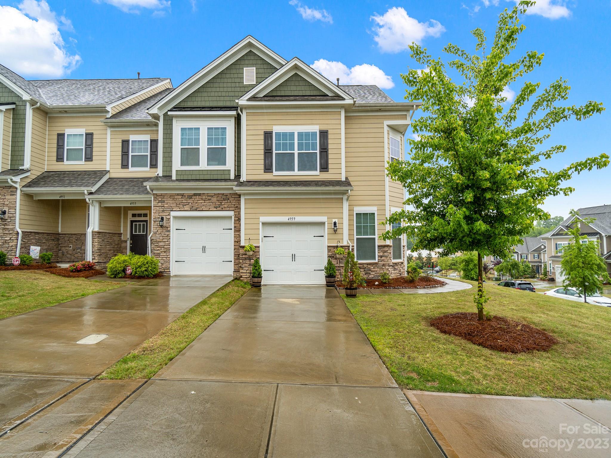 Don't miss this beautiful end unit town home in the highly desirable Davis Lake. This home is a must see with a beautiful open layout. Kitchen is a cooks dream with gas stovetop, island, SS appliances, granite countertops and walk in pantry. Large dining area open to the great room. Office/flex room located downstairs perfect for working from home. Don't forget to check out the 1 car car garage with epoxied floor. Upstairs is the primary bedroom with beautiful bathroom and large shower with tile surround. Double sink vanity plus walk in closet.  Loft area and 2 additional spacious bedrooms complete the upstairs. This home shows like a model. You don't have to worry about maintaining the lawn either, that's included in the HOA fee. Minutes from shopping, restaurants and movies. Awesome location near Harris Blvd, I-77 & I-485 w/ an easy commute to the University area, Uptown Charlotte, LKN & Concord Mills.  Come see this wonderful property and make it your own.