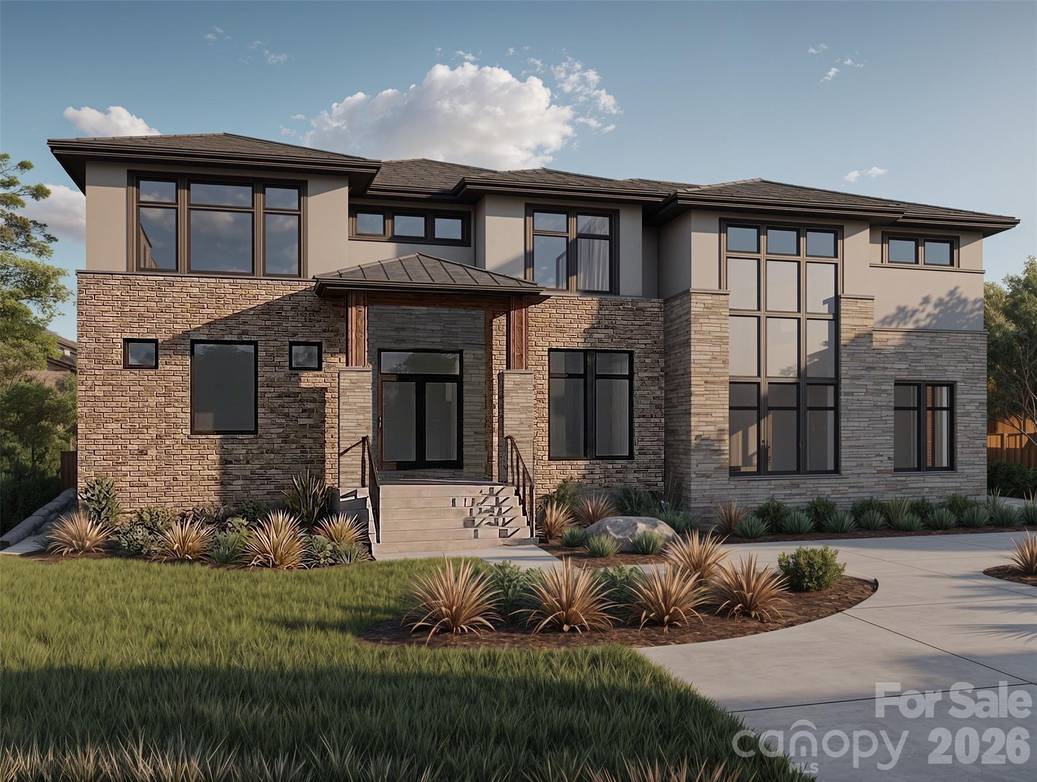 Positioned on an expansive homesite in the desirable Hamilton Place community near the Charlotte and Fort Mill border, this architecturally striking modern residence blends luxury design, elevated finishes, and seamless indoor-outdoor living. Thoughtfully designed with soaring 10-foot ceilings throughout the main level and a dramatic 20-foot two-story living room, the home is filled with natural light through oversized windows that create an open and sophisticated atmosphere.
At the center of the home is a true chef’s kitchen featuring premium Wolf, Cove, and Sub-Zero appliances including a Wolf gas cooktop, Wolf double ovens, and a Sub-Zero built-in refrigerator. Designer quartz countertops with Quartz Backsplash and range hood, a waterfall-edge island, custom cabinetry, LED accent lighting, and a butler’s pantry elevate both functionality and style, creating an ideal space for entertaining and everyday living.
The main-level primary suite serves as a private retreat with dual custom closets, a built-in steamer system, and a spa-inspired wet room bath complete with designer tile selections, floating vanities, a freestanding soaking tub, and an oversized walk-in shower. Also located on the main level is a dedicated office with a full bath along with additional flexible living space ideal for a lounge, library, or secondary entertaining area.
Upstairs, three additional bedrooms are complemented by a spacious media and bonus room offering endless flexibility for entertainment, fitness, or recreation.
Designed for resort-style outdoor living, the backyard showcases a saltwater in-ground swimming pool, luxury outdoor kitchen, fire pit area, and expansive outdoor living spaces ideal for hosting guests or relaxing in privacy. Additional features include engineered hardwood flooring, designer lighting throughout, encapsulated crawlspace construction, professionally designed landscaping, and a three-car garage.
Located just minutes from shopping, dining, grocery stores, and everyday conveniences, this one-of-a-kind luxury modern home offers a rare combination of craftsmanship, high-end finishes, and contemporary design in one of the area’s most desirable locations.