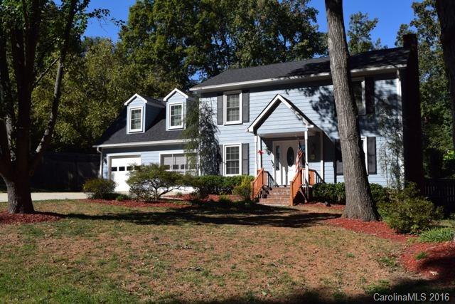 Just on the border of the state line, this home is Copperfield is located in Gastonia with convenient access to shopping and dining in Lake Wylie/ Clover! Hardy plank siding, new replacement windows, and situated on a large .72 acre lot with a very well manicured lawn. Private back yard is fully fenced, shaded with exotic plants and has a large inground pool. New renai tankless water heater,wired storage shed, garage door has a mounted screen that can easily be removed.