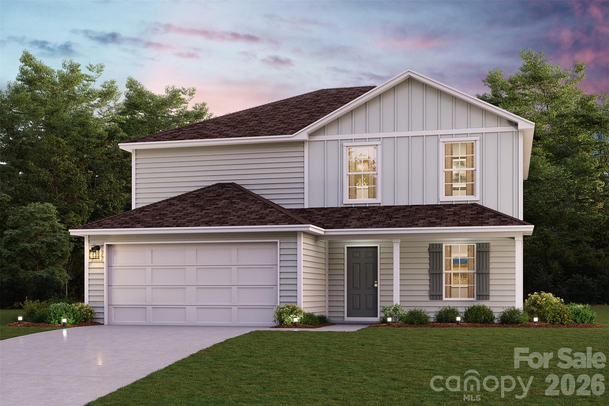 Welcome to your dream home in the Buffalo Creek! Welcome to the Gardner Plan a very elegant two-story home designed for both comfort and versatility. The chef’s kitchen is a highlight, featuring stylish cabinetry,  granite countertops, and stainless steel appliances, including an electric smooth-top range, over-the-range microwave, and dishwasher.
The main floor includes a flexible space and a guest suite with a spacious walk-in closet. The oversized primary suite upstairs offers a serene retreat with a private bath and expansive walk-in closet. Additional features include a 2-car garage, and energy-efficient Low-E insulated dual-pane windows.