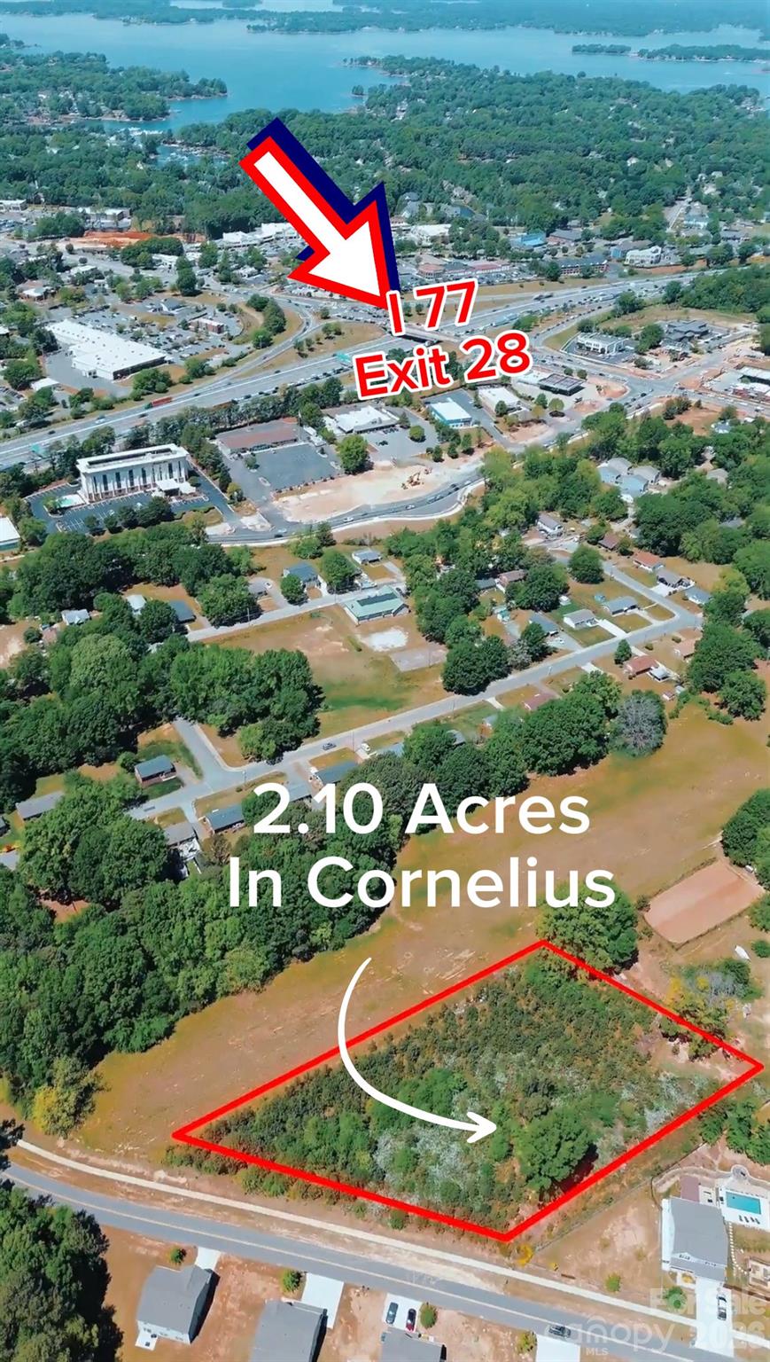 A 2+ acre development opportunity in one of the best locations in Cornelius, NC. Zoning allows up to 4 duplexes or 4 single-family homes. This track of land has mature oak trees, nice level grade, city water and city sewer are available upon tap connectivity.  Enjoy a short walk along the sidewalks and lamp street lights to downtown Cornelius and catch a play at the new Cain Center, or enjoy fabulous restaurants. This site sits just over from Smithville park and the abutting adjacent land was acquired by the city parks and recreation for a future parkway. Just two stop lights from I-i77, off of exit 28. Lots of redevelopment is underway in surrounding areas, this is your opportunity to be part of Cornelius growth. This location is a very rare find and will not last long. Call today.