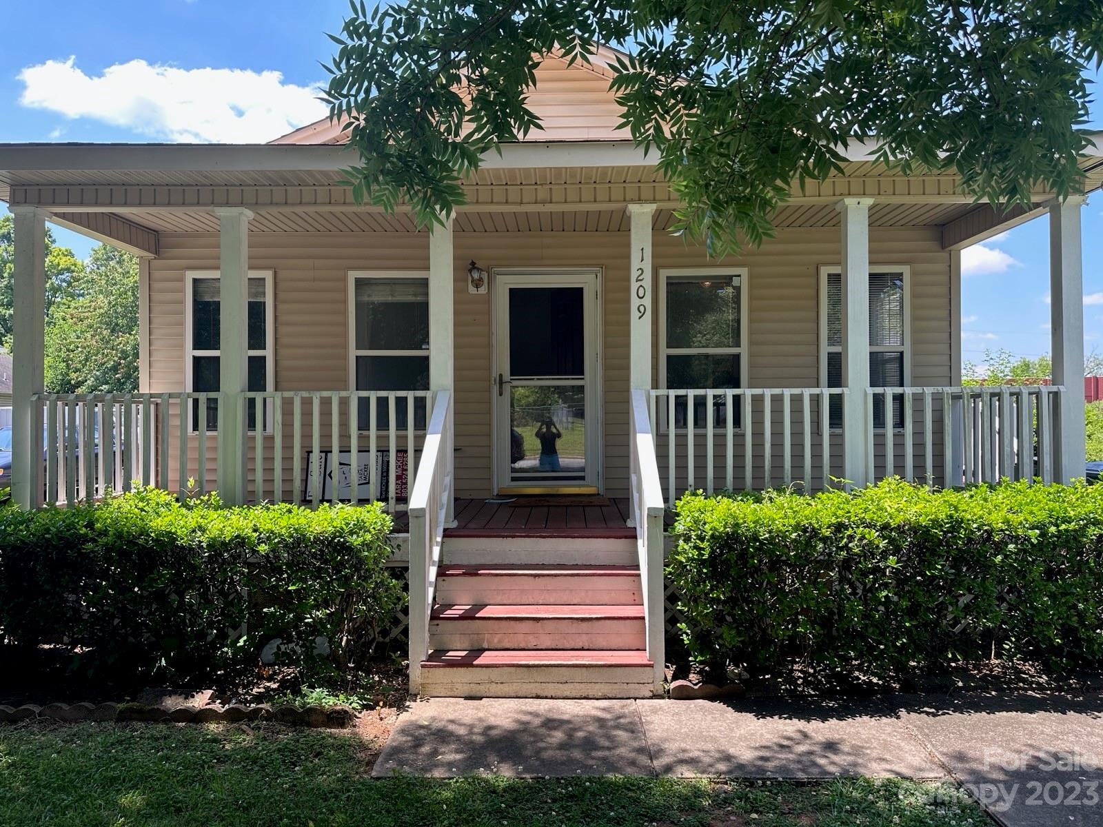 Back on market at no fault of the Seller! Check out this adorable home in the heart of Charlotte, very close to Music Factory and everything else the area has to offer. There's lots of curb appeal and potential with this bungalow. Enjoy the very well kept neighborhood with an ideal location. Pull in to the driveway to find a large covered front porch. Enter the front door to find a living room open to the dining area. Start down the hallway and you'll find the kitchen on the right and a laundry closet in the hallway that is large enough for a standard washer/dryer set. You'll also find a full bathroom and 3 great sized bedrooms including the primary with an ensuite. Step out onto the side porch and walk to the left to find a fully fenced in flat and inviting backyard perfect for entertaining. Now allowing showings!