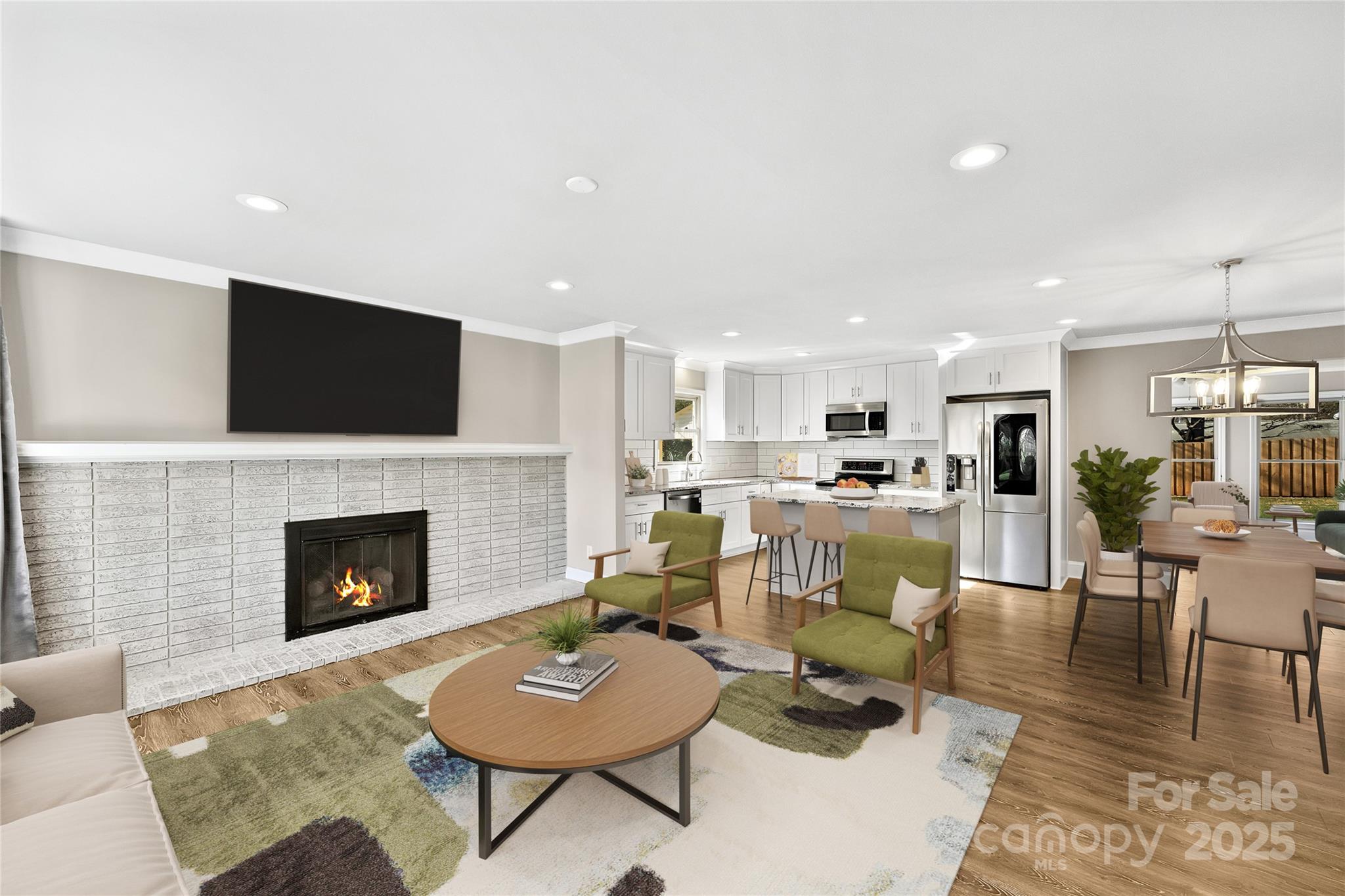 Montclaire - One of the city's most vibrant neighborhoods just minutes from the light rail, South Park, and Uptown. 3-bedroom, 2-bath brick ranch offers the ideal blend of modern living and cozy charm.
Step inside to an open-concept layout that’s perfect for everyday living. The spacious living room with fireplace and large windows flows seamlessly into the updated kitchen. The kitchen is a showstopper with sleek white cabinets, stunning granite ctops, SS appliances, and a spacious conversation island, ideal for those morning coffees or casual meals. Your master suite is a true retreat, featuring double closets, spa bathroom w/tile floors, upgraded fixtures, and walk-in tiled shower. The sunroom is an inviting spot that lets in tons of natural light while offering extra space to relax. Outside boasts a large fully fenced backyard. Need extra room for hobbies or projects? Check out the workshop behind the carport! This home is move-in ready and bursting with charm. Come fall in love!