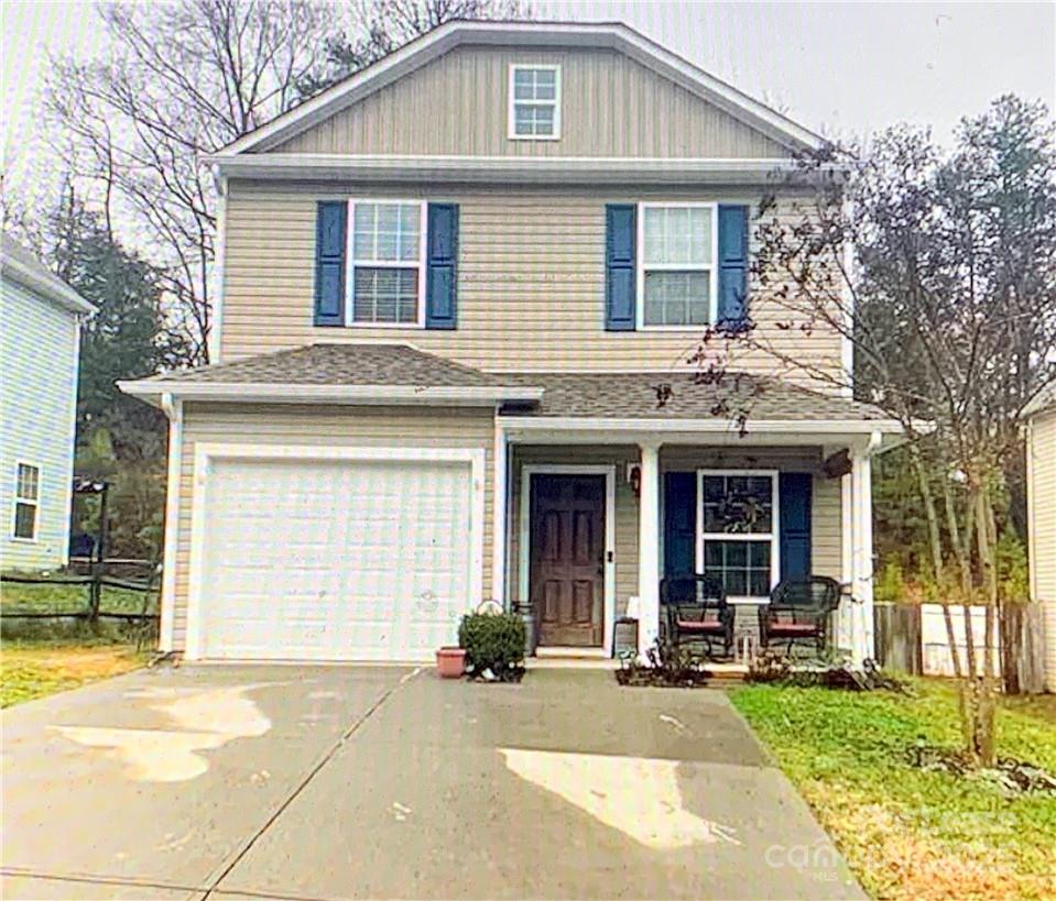 Desirable Fort Mill location - perfect home for you and your family. Gorgeous kitchen with granite counters and ample cabinet and counter space. Cozy living room, laundry and half bath also downstairs for convenience in addition to a front patio. All bedrooms are upstairs, owner's retreat features vaulted ceilings with a spacious closet. All other bedrooms and bathroom are a great size as well. Enjoy your fully fenced in backyard with extended patio, awning, shed and mature trees for privacy, or enjoy sipping your morning coffee on your front porch.