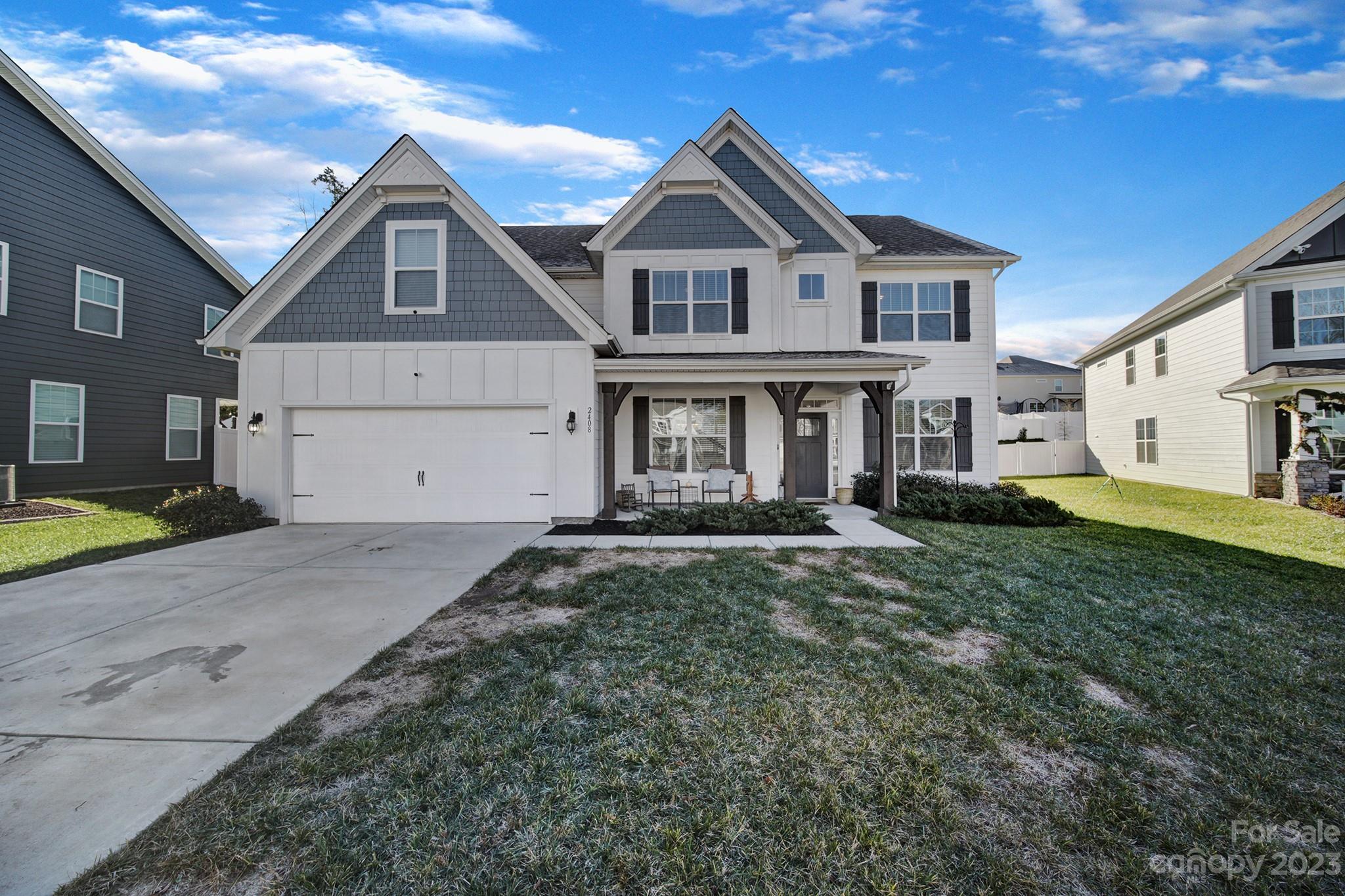 Located in the highly desirable Cypress Point neighborhood of Lake Wylie, this spacious 5 bedroom/ 3.5 bathroom craftsman home is a must see! Main floor has luxury vinyl plank flooring, coffered ceiling in the dining room, private office and carpeted bedroom. The spacious kitchen has granite countertops, stainless steel appliances, butlers pantry and a large kitchen island. Upstairs you will find the primary bedroom, guest bathrooms and bedrooms and a loft that can function as a 6th bedroom. Relax and entertain outside with a fully fenced in backyard with extended patio and fire pit. Located close to dining, shopping, Lake Wylie, airport and downtown Charlotte! Schedule a showing today!