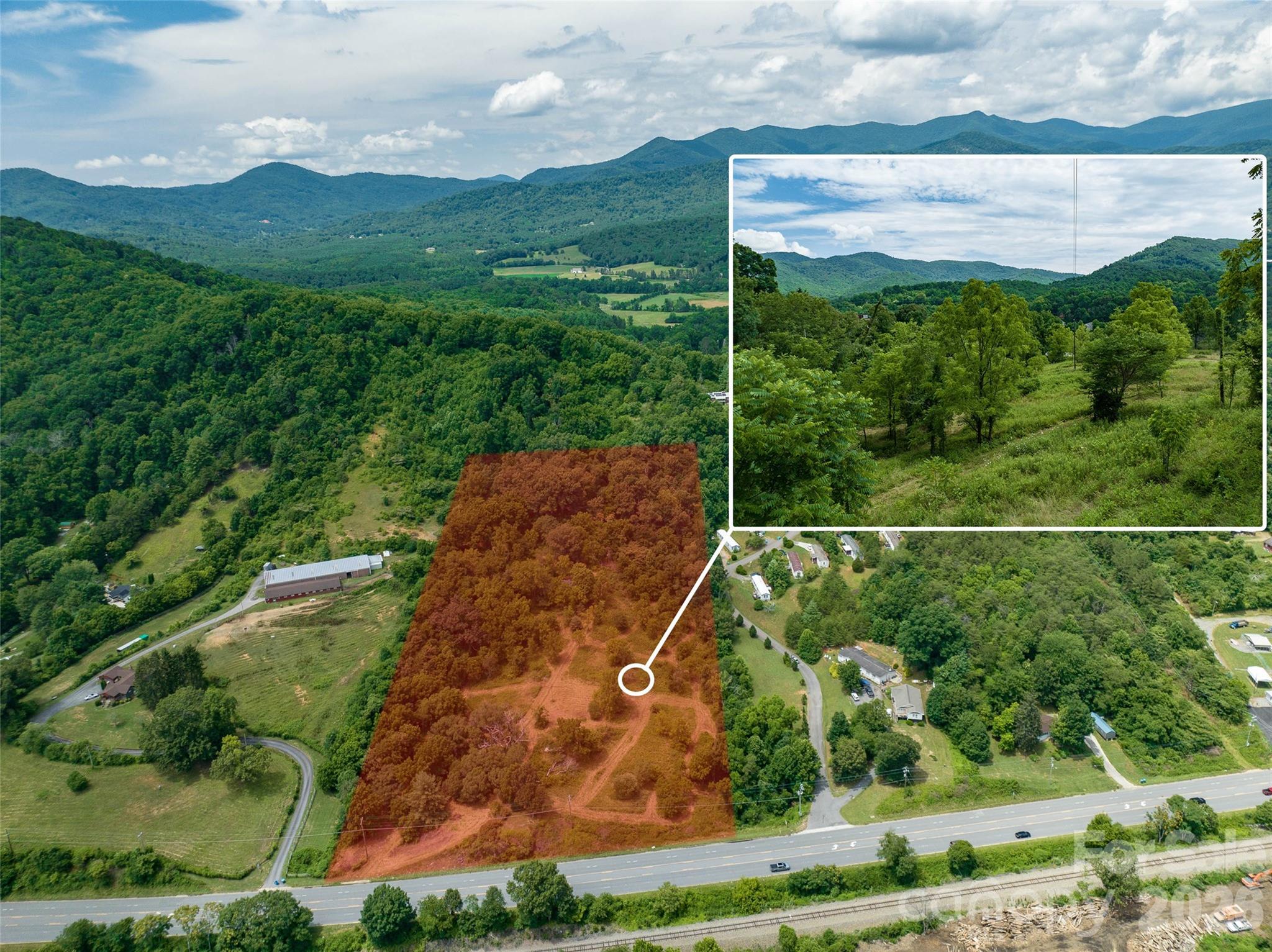 9.6 acres +/- of CS Zoned property with an R2 Buffer at the top of the property in Swannanoa with frontage on Highway 70 approximately 6 Miles from downtown Asheville. Sewer line installation to Highway 70 frontage approved and to be completed by the end of 2023. Within 1 mile of the I 40 Interstate connector as well as 2 miles from shopping/groceries. Great location with zoning in place for a 50,000sf +/- manufacturing/industrial building as well as multi-family, SFR, medical, and other commercial uses. CS Zoning is one of Buncombe County's most permissive. The property slopes up from the road and is south facing with great long range views of the surrounding mountains. Water available at Highway 70. Prior due diligence materials available including topographical survey, phase 1 environmental, water flow tests, geotech, title commitment, appraisal, and traffic impact report also available.