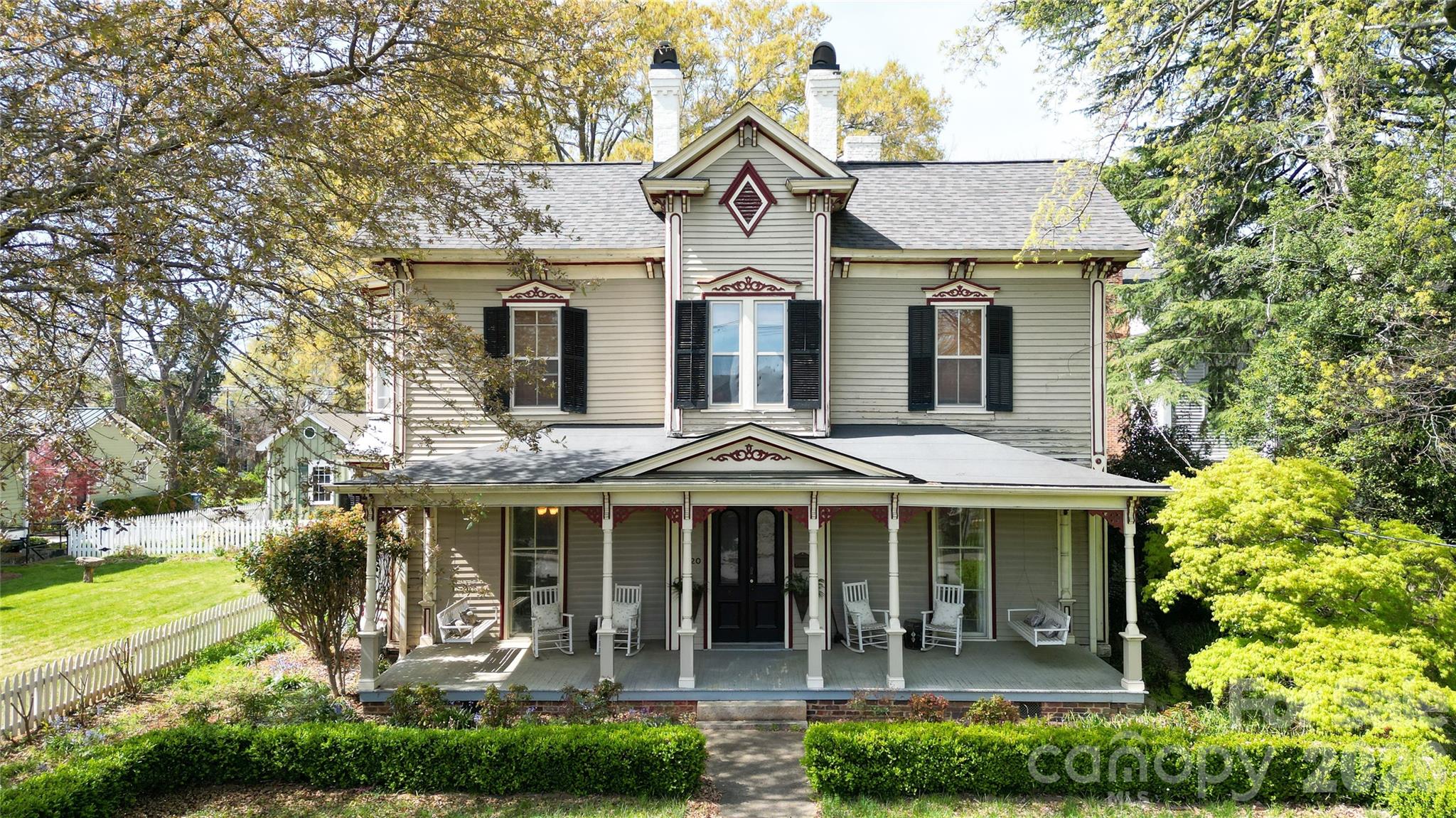 How special can a home in Historic West Square, Downtown Salisbury be?  Just come to see the Tom Linn house and you will find out! This lovely home is a beautiful Victorian just waiting for you to come and make it yours. It has been a showplace in the past. It was a reinterpretation of the 1870’s Italianate Style on a grander scale. At present it is in an estate amid construction efforts upstairs. The great news is you can get this property at an amazing price point and make the design of the upstairs as you like it! After work has been completed, plans are for this to be a 4 bedroom, 3 and ½ bath.  A fabulous rocking chair front porch leads to an oversized foyer that houses the formal set of stairs (1 of 3 staircases). To the left of the foyer is a large dining room with a bay window that brings so much light into the room! The right side has most recently been a parlor. Both rooms have fireplaces w/gas logs. The rest of the left side of the house is a very spacious kitchen w/SS appliances and a professional gas range w/6 burners & a griddle. Also, a professional hood with warming lights above. There is an island with a sink, warming drawer, microwave, dishwasher and lots of places to sit. The kitchen also boasts a vegetable sink and lots of countertops & custom cabinets. This kitchen has plenty of room for eat-in dining or a keeping room. A warm and cozy library is on the other side of the tremendous hallway. At the back of the house is an area that can be a mud room, and it contains a butler pantry and other storage. Upstairs are bedrooms, a full bath and lots of space to be completed. In addition, there is a detached tiny guest house with its own bath. This home has wonderful parking available in the rear of the home. This property is a MUST SEE for anyone interested in making Salisbury’s famous West Square their home in style!  (NC State Historic Summary is on record with Historic Salisbury)