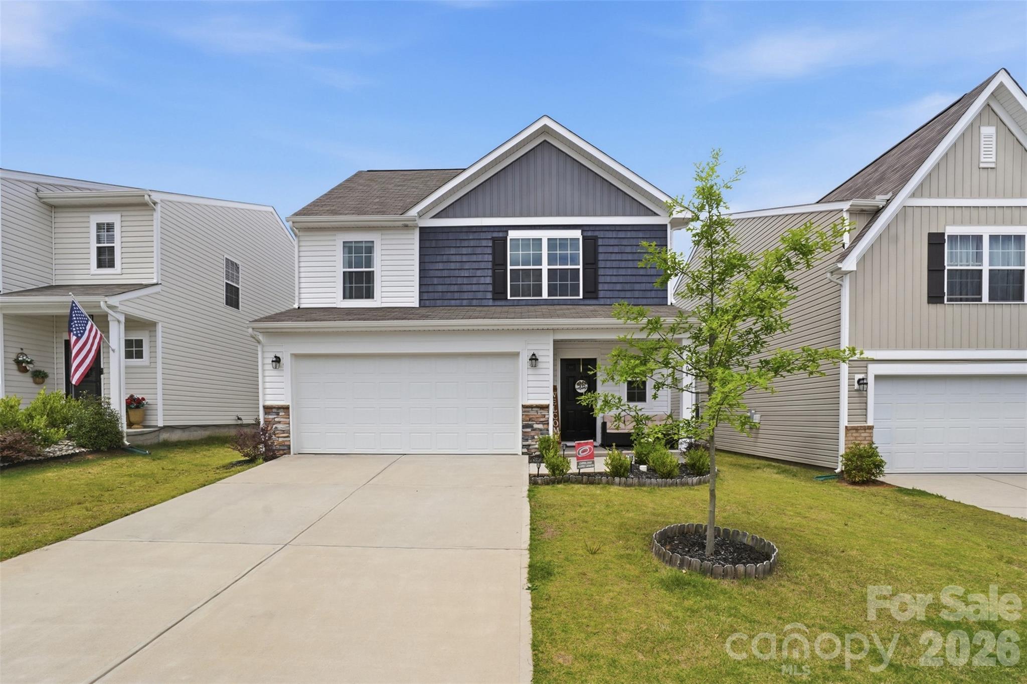 This beautifully maintained 2-story home is located in the highly sought after "Legacy Ridge" neighborhood. It offers a spacious, functional layout with modern finishes throughout. Featuring a desirable color palette of soft blues, crisp whites, and elegant grays, the home feels fresh, bright, and move-in ready.

The main level welcomes you with an expansive entry hallway leading to an open-concept living area. The kitchen is the centerpiece of the home, showcasing a large island, white countertops, gray cabinetry, walk-in pantry, and seamless flow into the living room—ideal for everyday living and entertaining. The primary suite is conveniently located on the main floor and features a double vanity, walk-in shower, and oversized walk-in closet. Also on the main level are a half bath, laundry room, and access to the attached 2-car garage.

Upstairs, you'll find four additional bedrooms, a full bath, and a generously sized loft/flex space that can be used as a second living area, office, playroom, or media room.

Situated on a 0.13-acre lot, the backyard provides a comfortable outdoor space for relaxing, grilling, or enjoying time with family and friends. Located in a desirable HOA community with amenities including a pool, playground, cabanas, and sidewalks.

Beyond the amenities, residents enjoy a welcoming, close-knit neighborhood atmosphere. The community comes alive throughout the year with festive fall fun and winter holiday decorations, and a vibrant summertime energy centered around the pool and outdoor amenities. Whether you're enjoying an evening walk, meeting neighbors at the playground, or spending sunny afternoons poolside, this community offers a lifestyle that feels connected, active, and inviting.

Minutes from downtown Catawba featuring local dining & entertainment!

Built in 2024 and gently lived in, this home offers the opportunity to enjoy like-new construction without the wait. Public sewer and city water. Built by Lennar. The "Emerson Floor Plan".

Schools: Catawba Elementary, River Bend Middle, Bunker Hill High.