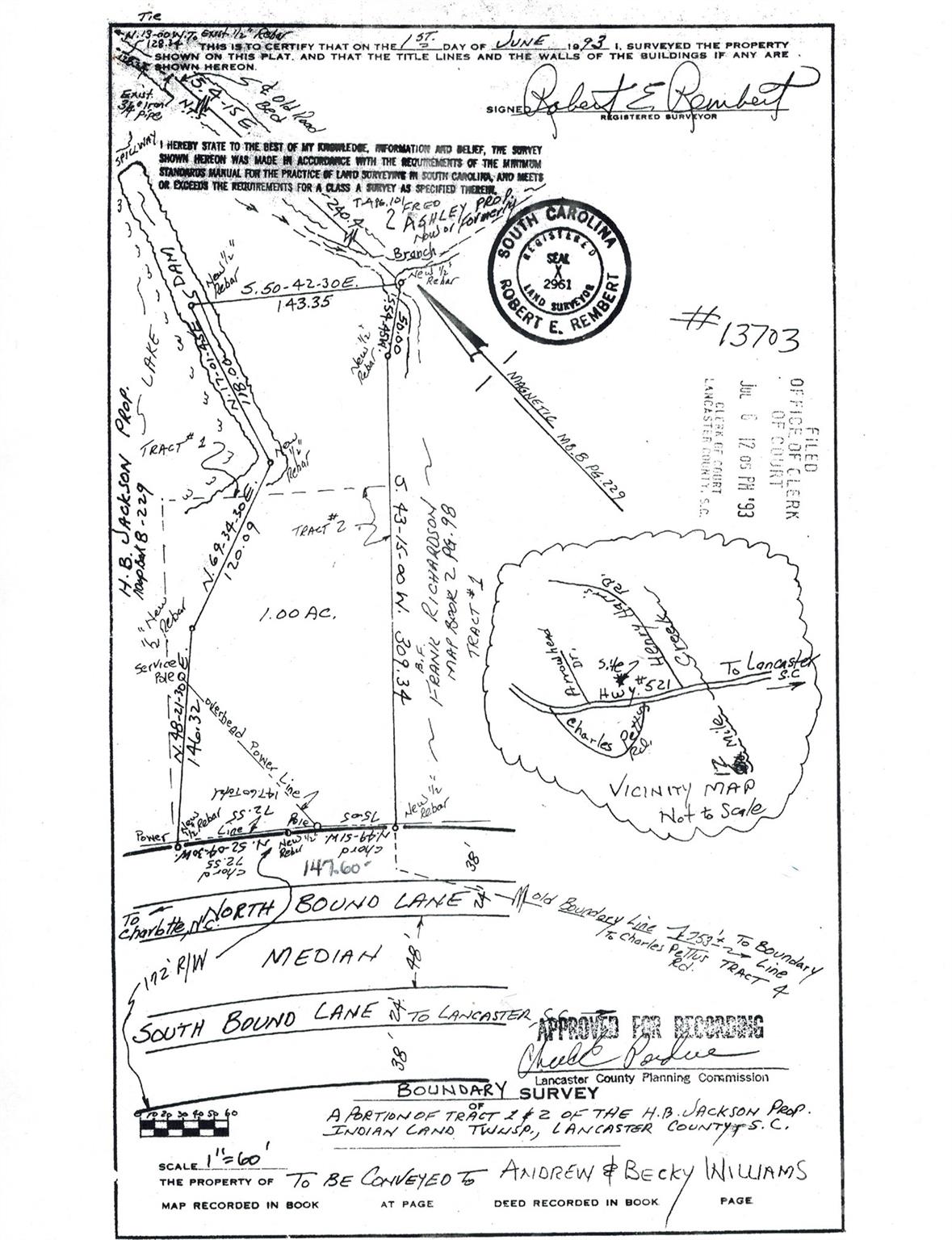One Acre Lot with almost 148' of road frontage. Just south of Sun City Carolina Lakes and Booming Indian Land. Great Investment!  1700 sq. ft. double-wide mobile home being sold As Is. Storage Building also on property.
