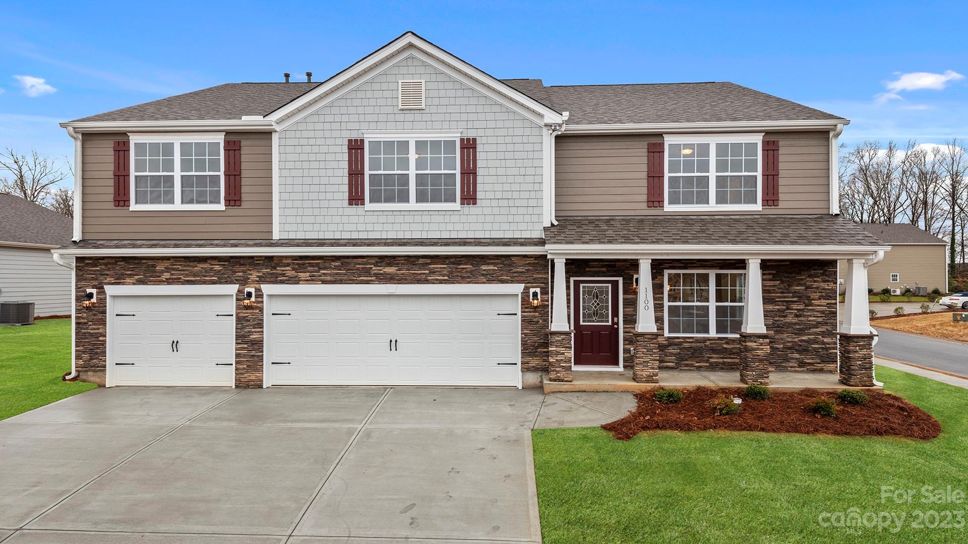 Spacious NEW CONSTRUCTION open floorplan Georgetown plan with 3-CAR GARAGE in Nolen Farm. Enter from your covered front porch to a formal living and dining room, perfect for hosting. The central kitchen with white shaker cabinets and granite countertops opens to a spacious breakfast area and family room…complete with a gas fireplace. A guest bedroom with a full bath offers the perfect setting for visitors on the main level. Upstairs includes an incredible recreation room, large secondary bedrooms with walk-in closets, plus a private primary bedroom suite with an oversized walk-in closet. Minutes from Lake Wylie and downtown Belmont, you will never be too far from home with our industry-leading suite of smart Home Is Connected® products, keeping you connected with the people and place you value most.