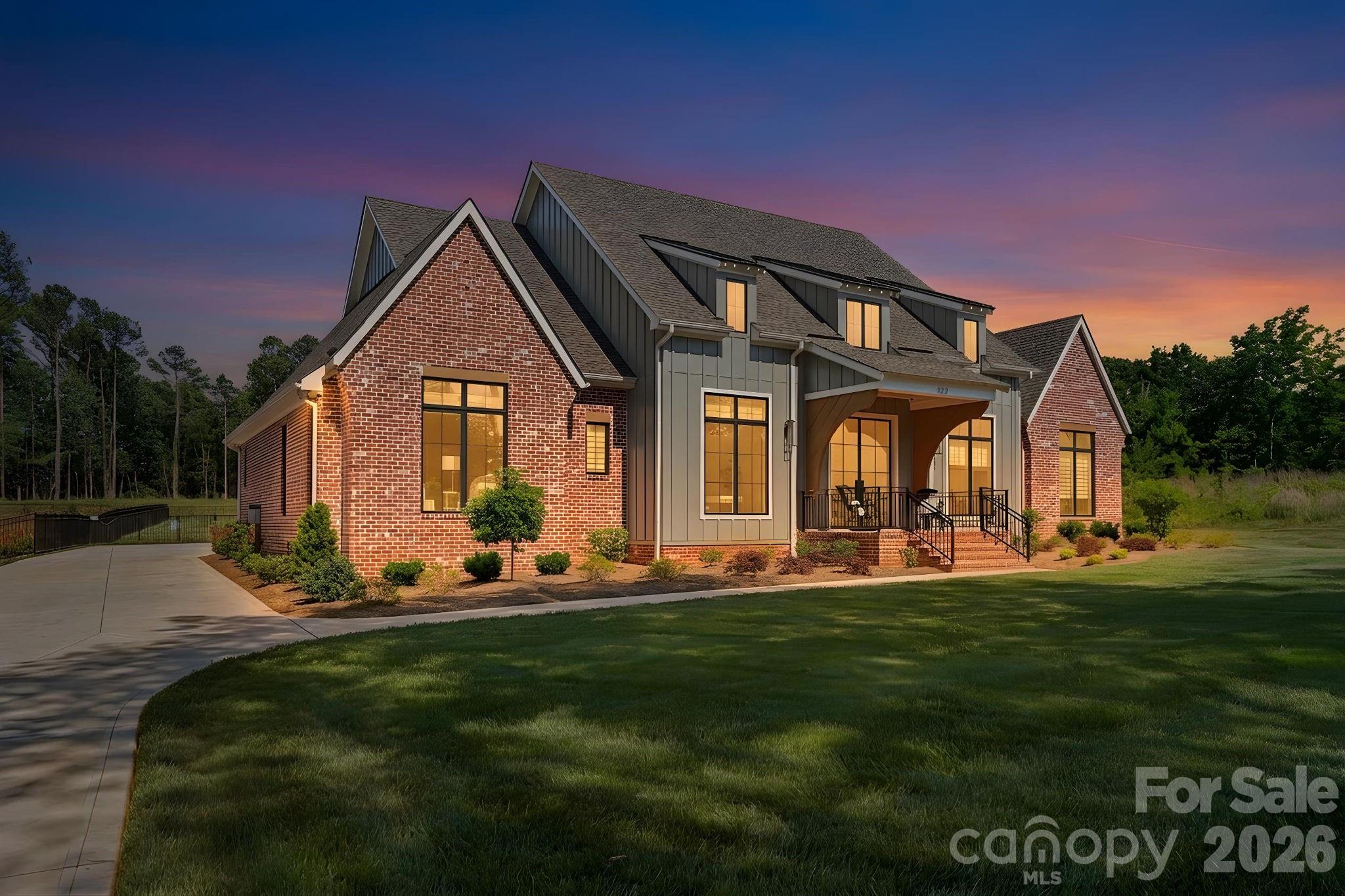 Privately nestled on 1.41 acres, this stunning luxury ranch offers the perfect blend of upscale design, comfort, and resort-style outdoor living. Thoughtfully designed for both everyday living and entertaining, the backyard retreat features a sparkling pool, an expansive covered patio, a dual-sided fireplace, and a fully equipped outdoor kitchen with built-in cabinetry, grill, hood, sink, and refrigerator. The spacious backyard also offers room for gardening, recreation, and endless possibilities. Inside, the thoughtfully designed open floor plan creates a seamless connection between living spaces. The inviting Great Room showcases soaring vaulted ceilings, a cast stone fireplace, and beautiful views of the outdoor living area. At the heart of the home, the gourmet kitchen features a hidden scullery and offers both style and function for gatherings large and small. Tucked away for privacy, the luxurious primary suite serves as a true retreat with a spa-inspired bath featuring a zero-entry Tadelakt plaster and tile shower, freestanding soaking tub, dual vanities, and a spacious walk-in closet with direct access to the laundry room. Additional features include a dedicated office with decorative trim and built-ins, a mudroom, and a side-load three-car garage. A rare opportunity to enjoy refined living with privacy, space, exceptional amenities, and no HOA!