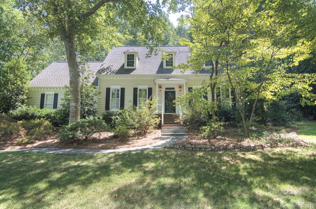 Elegant Cape Cod home in amenity rich gated River Hills.Located on gorgeous, wooded lot. Gracious foyer, formals, large kitchen w/granite & island, fabulous chef's stove,pantry/abundance of cabinets. Kitchen open to great room overlooking private backyard w pond & waterfall. Must see master bath w/custom tile, separate shower w dual shower heads & relaxing garden tub. Custom moldings, plantation shutters. Office off Master flex as exercise or nursery. Oversized garage w/workbench. Guard at gate.