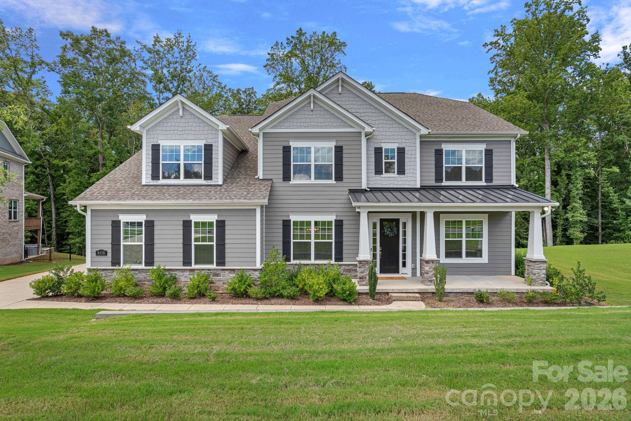 Welcome to this exceptional 6BR/6.5BA home nestled on a quiet cul-de-sac in the highly sought-after gated community of Bretagne with over 6,100 sq ft of living space and situated on 1+ acre. Step inside to find coffered ceilings, a fireplace in the living room, and a dedicated office. The gourmet kitchen boasts quartz countertops, a double oven, and opens to a charming porch. Upstairs, the primary bedroom includes a sitting area, spa-like bathroom with dual vanities, an oversized walk-in shower, and his-and-hers closets. Each of the 3 additional upstairs bedrooms features its own en suite, a large bonus room completes the upper level. The finished walk-out basement offers a bedroom, full bath, a spacious living area, and ample storage, including an unfinished storage room. Outside, enjoy the flat, private lot with plenty of room to install a pool. Located across from community green space, this home includes access to Bretagne's resort-style amenities, including a pool and cabana.