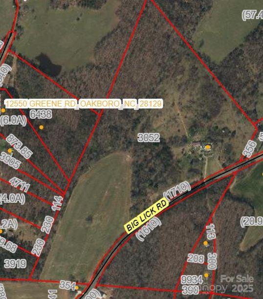 Looking for land!!!.  Make an appointment today to come look at this 62 +/- land located in the fast growing area of Oakboro (New home of Charlotte Pipe).  Land with rolling hills, creek, part used for farm crops, pastures and remaining part is woods.  Older home on property.  Current used as a rental which is presently tenant occupied.  Please do not disturb tenant.  Shown by appointment only.  County water is located at the county road.  Will require payment of tap fee.  Buyer will be responsible to contact Oakboro Town for available county sewer.  House presently on septic system.  No record of septic.  Thank you for your interest