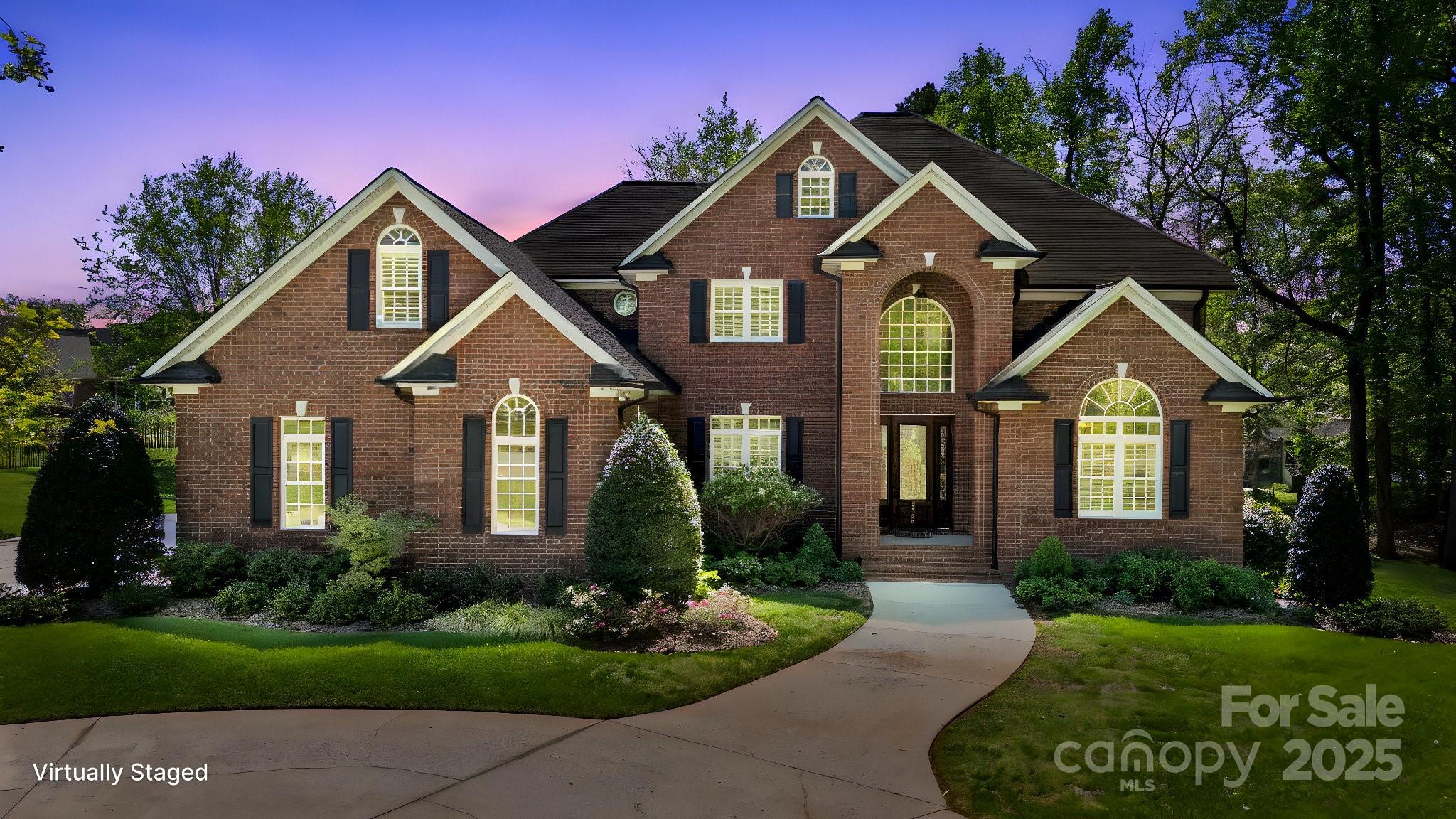 As you enter this grand full brick residence on 1.4 acres prepare to be impressed by the airy foyer & grand dual access staircase. The foyer is flanked by a formal dining room/flex space and a French doored office w/built-in desk & shelving. Adjacent great room is highlighted by the custom gas log fireplace & built in book shelves, crown molding, plantation shutters and 10 ft ceilings. The room extends to the eat in kitchen w/custom cabinetry, island work space, wall oven & pantry then flows seamlessly to the EZ Breeze 3 season sunroom extending in & outdoor entertaining options all while enjoying the park like backyard setting. Main floor primary bedroom retreat was recently updated to include a spa bath featuring 2 vanities & walk in closets, beautifully accented tiled shower & soaking tub. Custom main floor laundry adjacent to the oversized 2 car garage. Upstairs has an additional 4 bedrooms and 2 updated baths plus game room with wet bar. Excellent storage throughout the home.