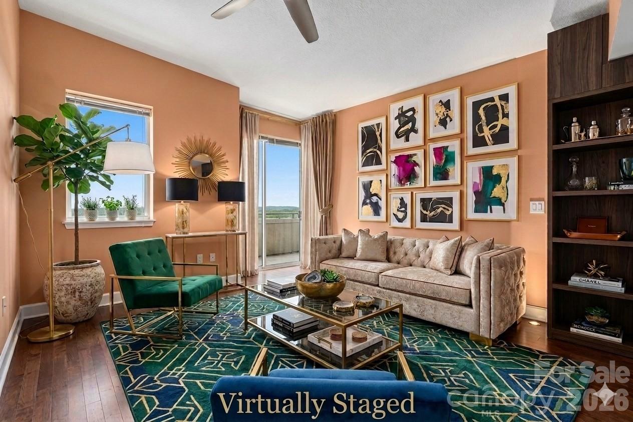 JUST REDUCED!!  Welcome to your new home! Located in the highly desirable area of Dilworth, this 1BR unit is located on the 7th floor of 1315 East, offering expansive views of the area via your own private balcony! Move in ready, Open-Concept condo w/ SS Appliances, Granite Countertops & Breakfast Bar in Kitchen w/ wood style flooring throughout the main living areas. Refrigerator, and Washer/ Dryer convey w/ acceptable offer! Building amenities include Secure Entrance/Parking Garage, 6th Floor Gym & Rooftop Terrace w/ views of uptown CLT. This building is within walking distance to Everything Dilworth has to Offer -- Resturant Row, Starbucks, Retail, Grocery, & Freedom/Latta Park!  Home is now vacant and easy to show!