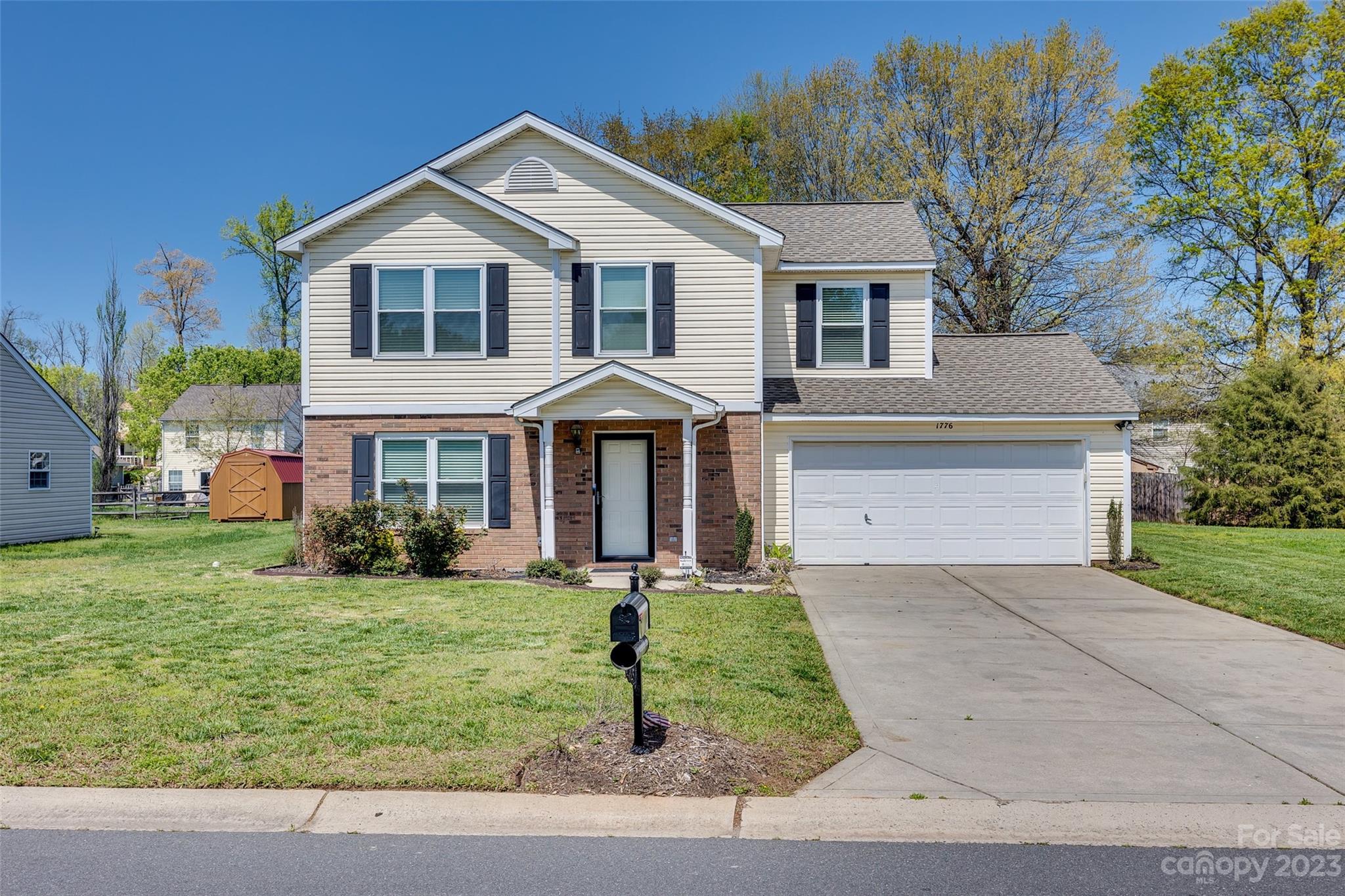 Welcome home! This newly updated home is located near one of the most desired areas in Rock Hill. As you walk into the home, you'll see that the home has been freshly painted with newly installed vinyl plank flooring throughout the downstairs.  The kitchen has been updated with granite countertops, new cabinets, and stainless steel appliances. Washer and Dryer do convey with the home. As you move upstairs, you'll notice the freshly installed carpet throughout the upstairs living area. There are four bedrooms or 3 bedrooms and a bonus room or an office. Large walk in closet in the owner's suite. Storage building does convey with the home. Don't let this opportunity pass you by!  Located in close proximity to I-77, grocery, and restaurants.