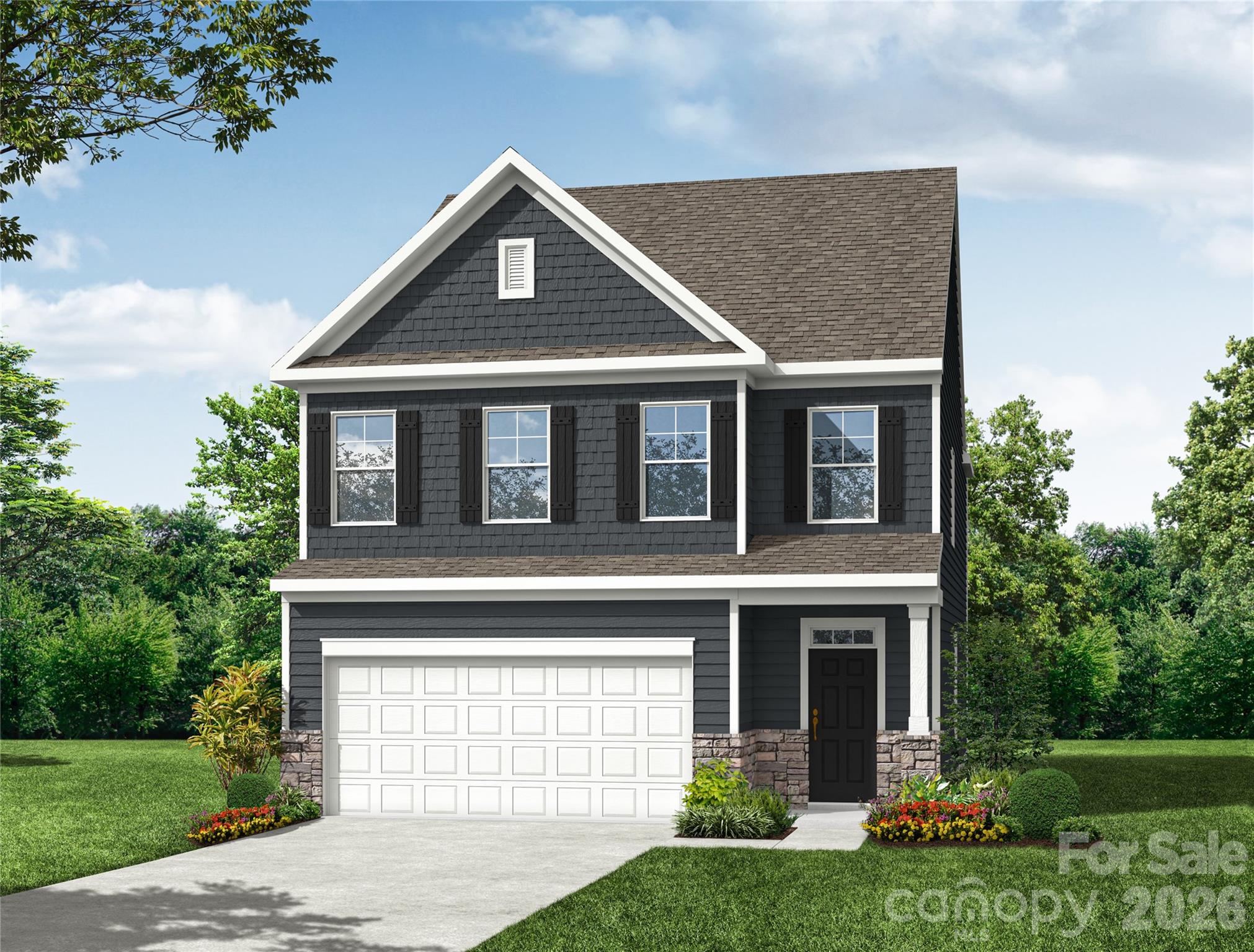 New boutique community in Charlotte near the University area with easy access to dining, retail, and interstates. This 3-story Clayton plan offers 3 bedrooms, 3.5 baths, a third-floor bonus room, a rear covered porch, and more than 2,900 square feet of living space. The main living area features the family room with Cosmo gas fireplace & shiplap feature wall, breakfast area that walks out to covered porch, and a designer kitchen. The kitchen has gray cabinets, quartz counters, tile backsplash, and stainless appliances including a range hood & gas cooktop. Upstairs features the primary suite with a luxury shower and large walk-in closet. The upper floor is completed with two more bedrooms, a hall bath with tub/shower combo, loft, and laundry room. The third floor has a large bonus room and full bath. Perfect for a gameroom or extra place to get away! All bathrooms have gray cabinetry and white quartz counters. Visit today and find out more about this exciting new community!