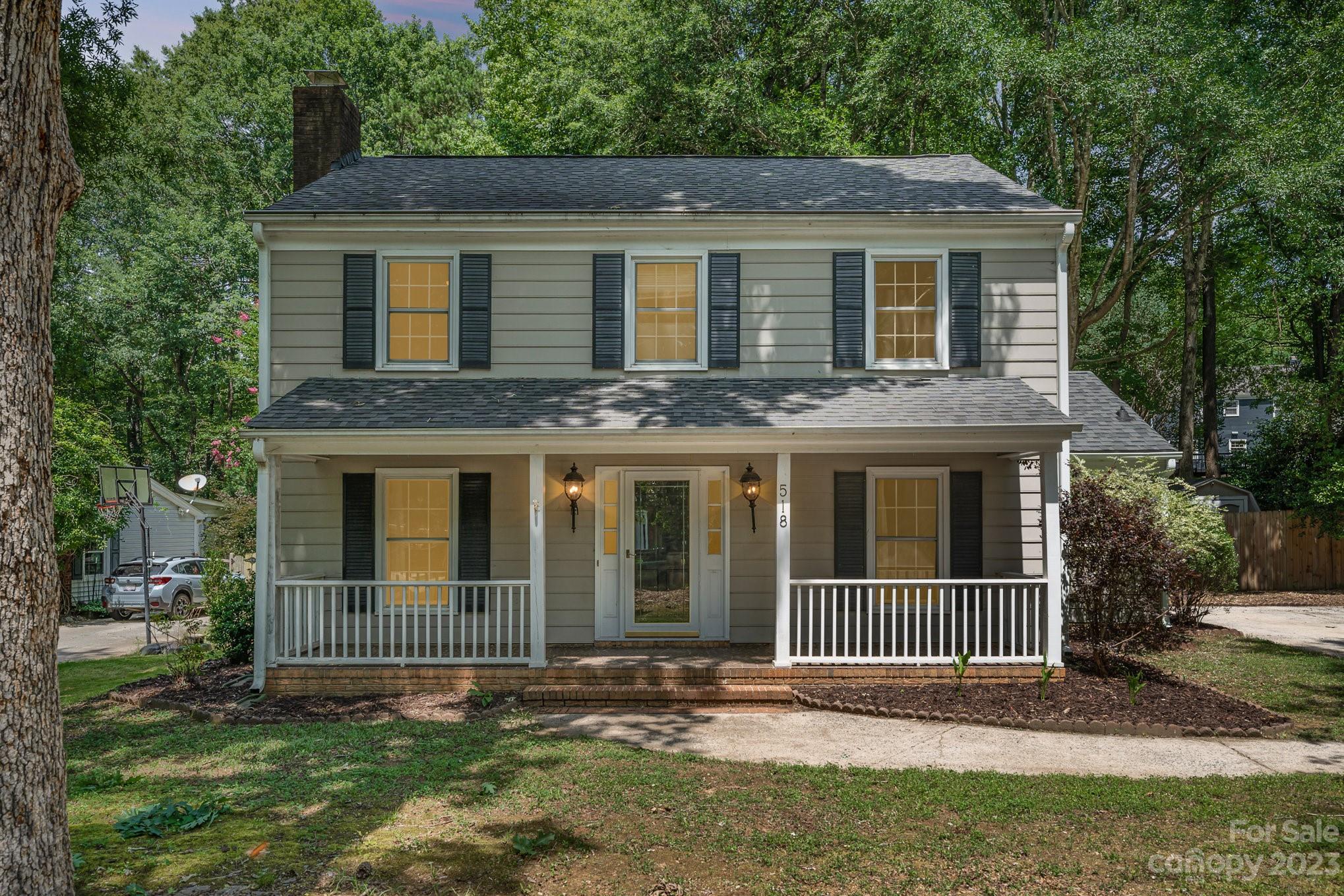 Amazing 3 bed/2.5 bath in Sardis Woods that is steps away from the entryway to McAlpine Greenway. Wonderful covered front porch that is great to sit on and watch the world go by. Stainless steel appliances, movable island for convenience, a large pantry and generous amounts of storage are just a few of the eye catching features in this lovely kitchen. Curl up in front of the wood burning fireplace on cool evenings with a good book. Primary suite boasts two walk in closets that are perfect for housing all of your fashionable finds. Spacious secondary rooms are great for when out of town guest pop into town for a visit. The screened in back porch is a dream! You'll love relaxing on it at the end of the day and listening to the sweet sounds of nature. Large fenced back yard that is great for outdoor activities. The shed is great for gardening equipment of whatever your home desires. This home has a lot of love to give!